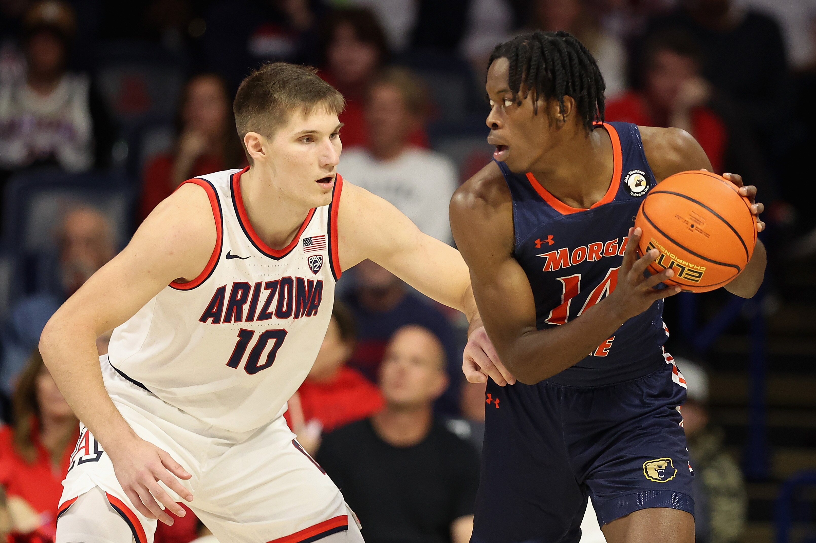 Toto Fagbenle, pictured when he played for Morgan State, had eight points and 11 rebounds for Coppin State on Saturday.