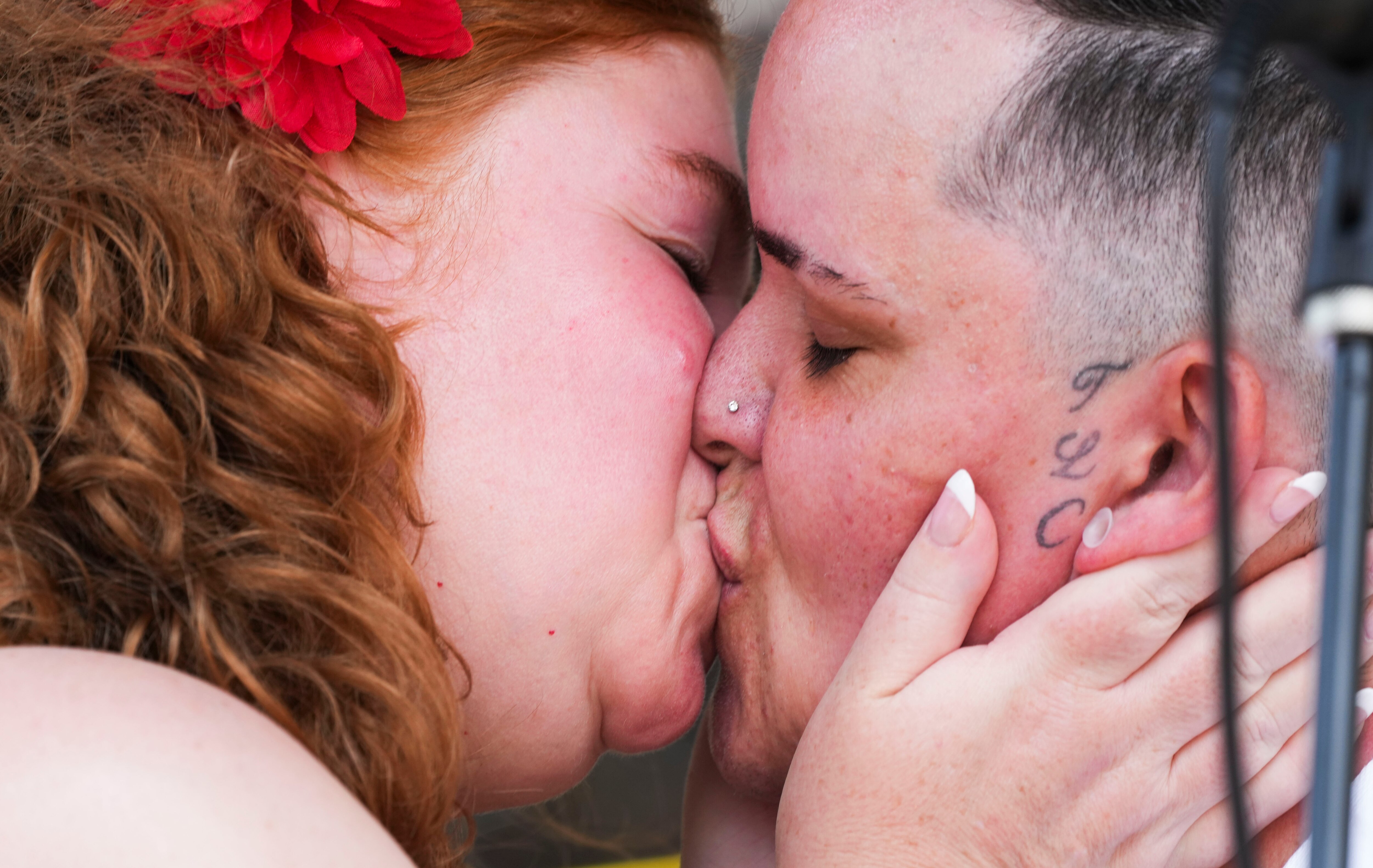 Crystal Dove, 39, and Tammy Collins, 40 were married during Annapolis Pride by Arundel County Clerk of the Court Scott Poyer on June 3, 2023.