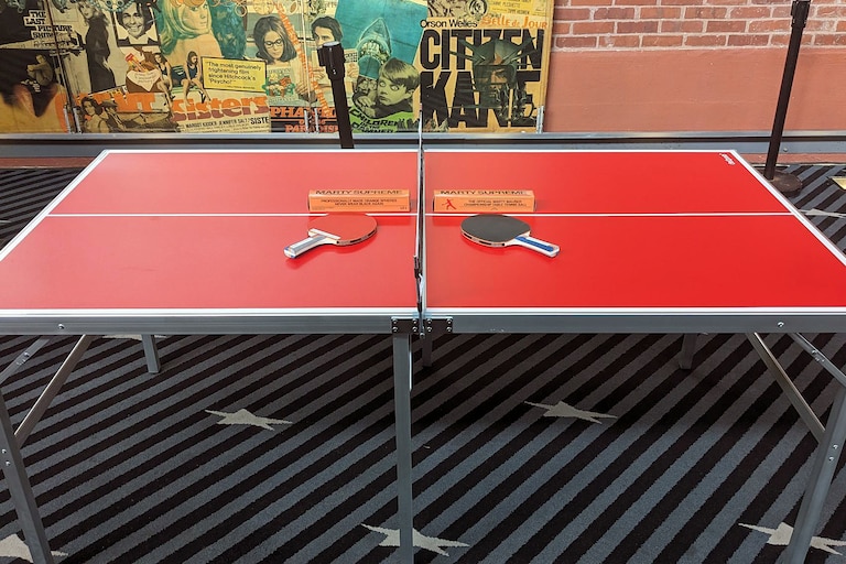 AFI Silver Theatre and Cultural Center in Silver Spring will project "Marty Supreme," which stars Timothée Chalamet as a ping pong-playing hustler, in 70mm film starting Christmas Day. The theater will set up a table in its lobby for guests to play in the spirit of the movie.