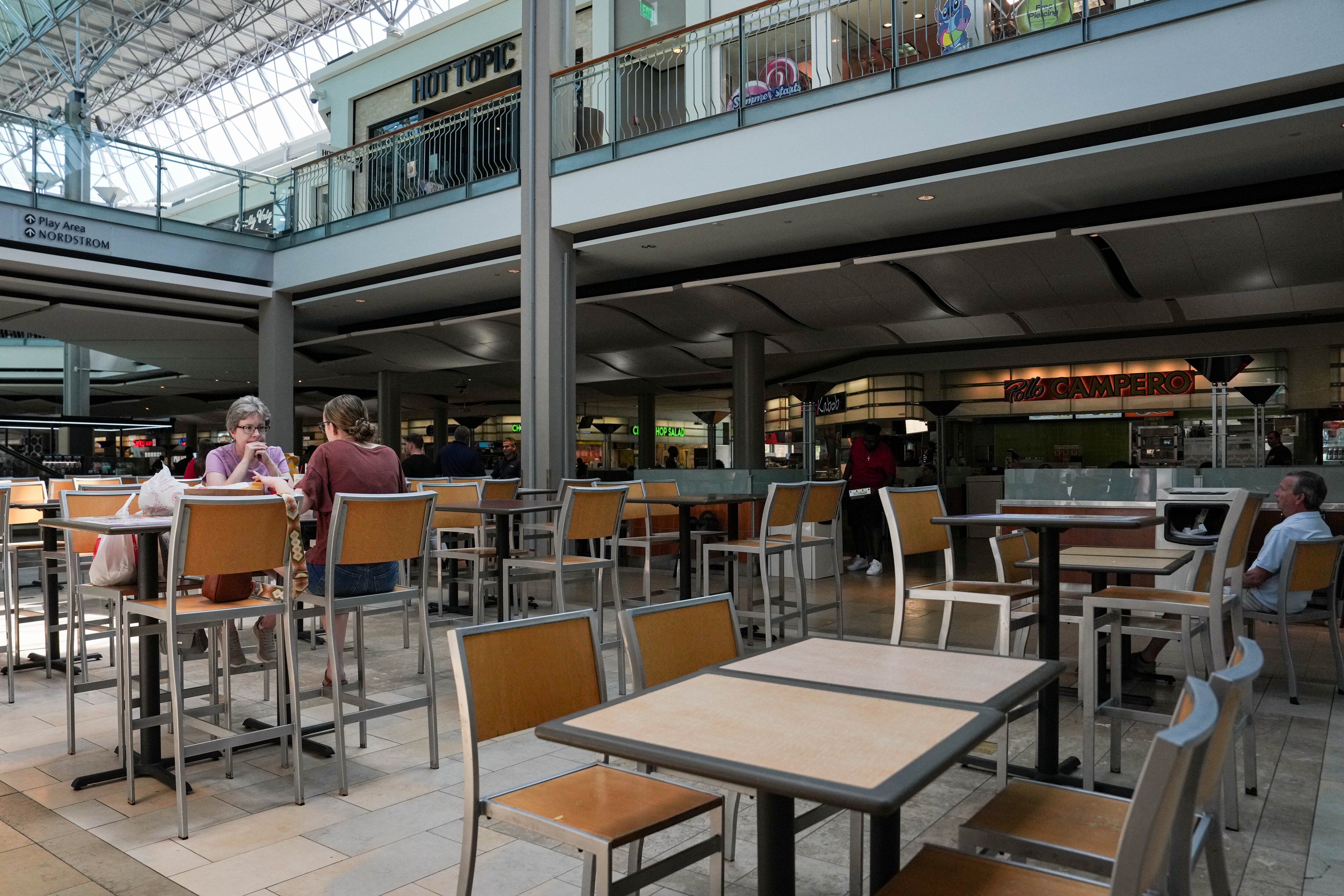 Seating at the food court in the Mall in Columbia in Columbia, Md. on Monday, May 19, 2025.