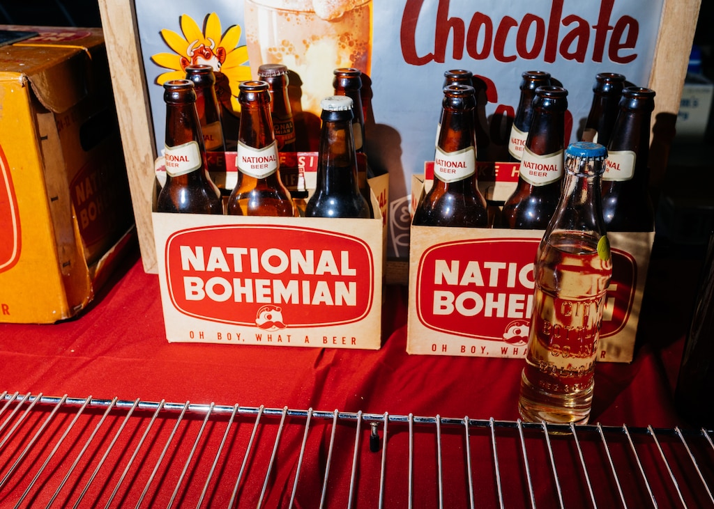 Vintage National Bohemian 6-packs are on display at The Baltimore Antique Bottle Club 45th Annual Show & Sale at the Howard County Fair Grounds.