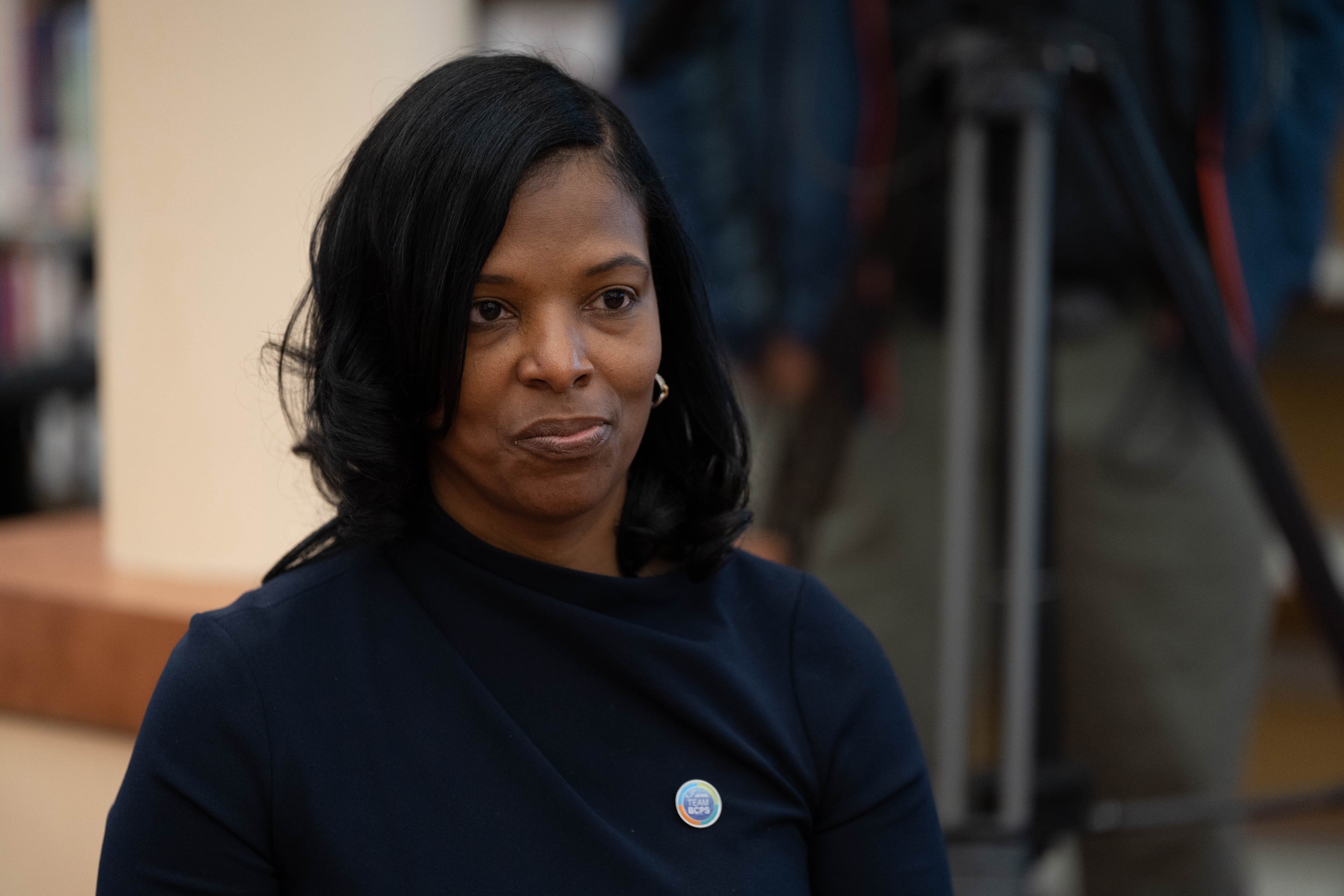 Baltimore County Public Schools superintendent Myriam Yarbrough pictured at a public forum on Thursday, June 15, 2023.