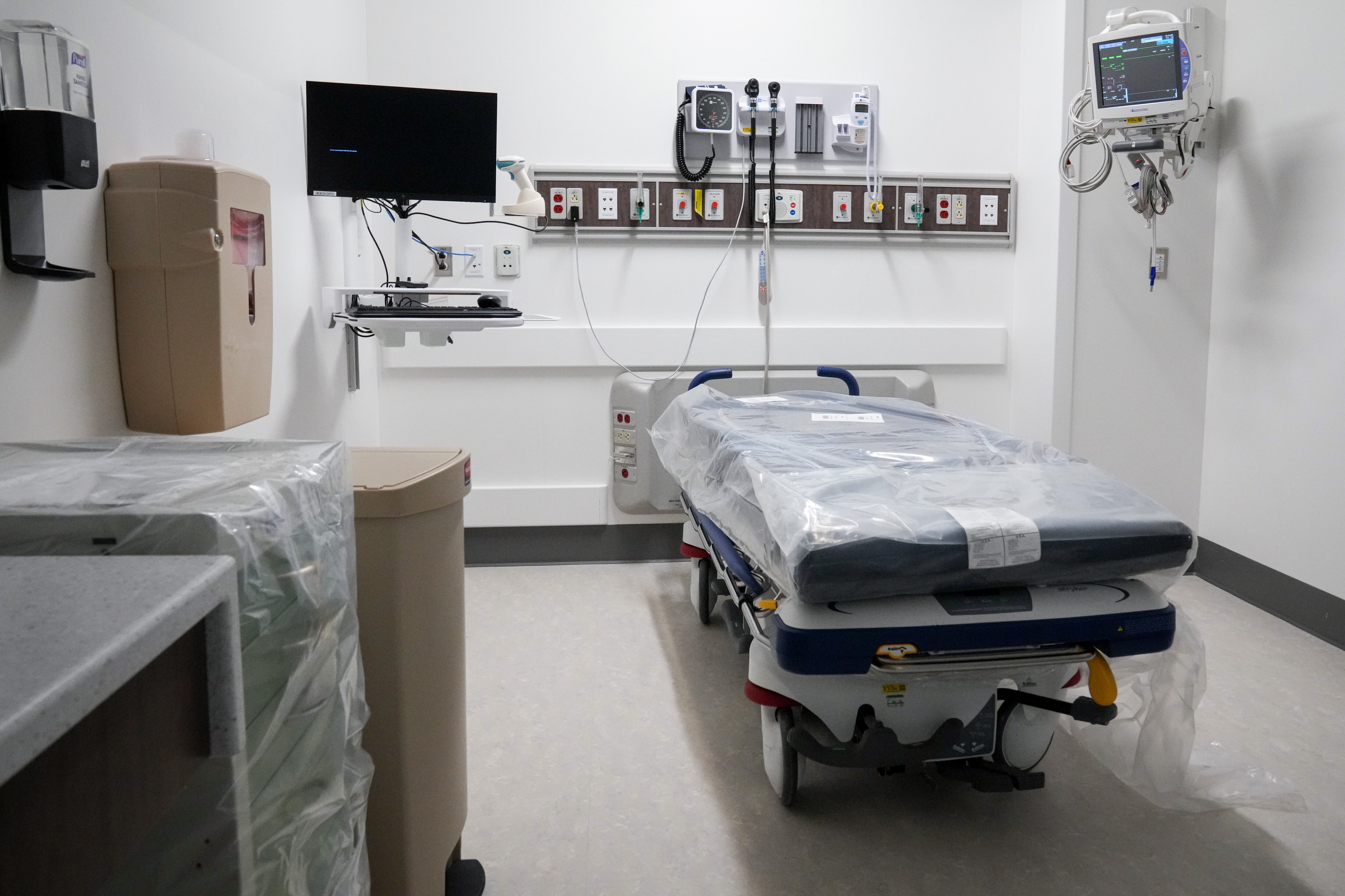 A view of one of the Emergency Department treatment rooms inside the new University of Maryland Laurel Medical Center on Monday, May 15.