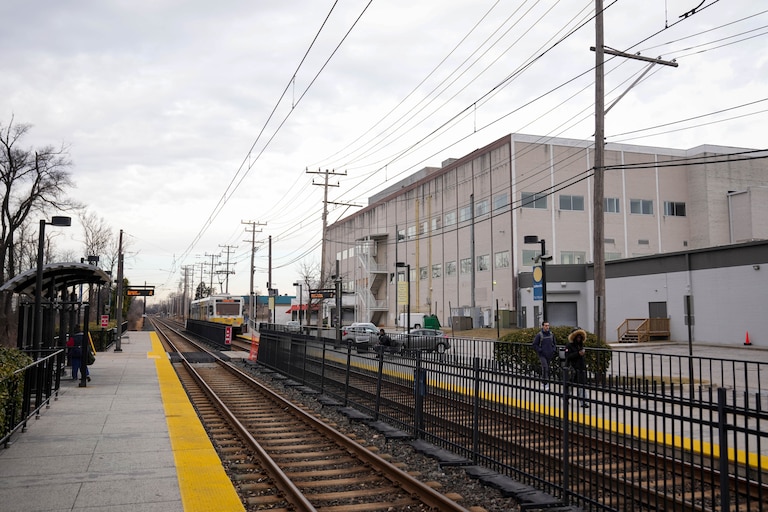 The northbound light rail departs Lutherville station in Lutherville, Md. on Monday, February 3, 2025.
