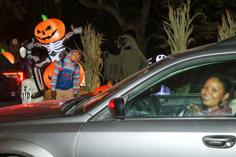 A portion of the 745-acre Druid Hill Park is turned into a roadway of horror during Park'd N Pumpkin, a Baltimore City Recreation and Parks event.