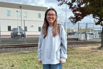 Hagerstown resident Mong "Melissa" Tuyen Thi Tran poses for a photo on Oct. 12, 2025, soon after being released from federal immigration detention facility in Tacoma, Washington.
