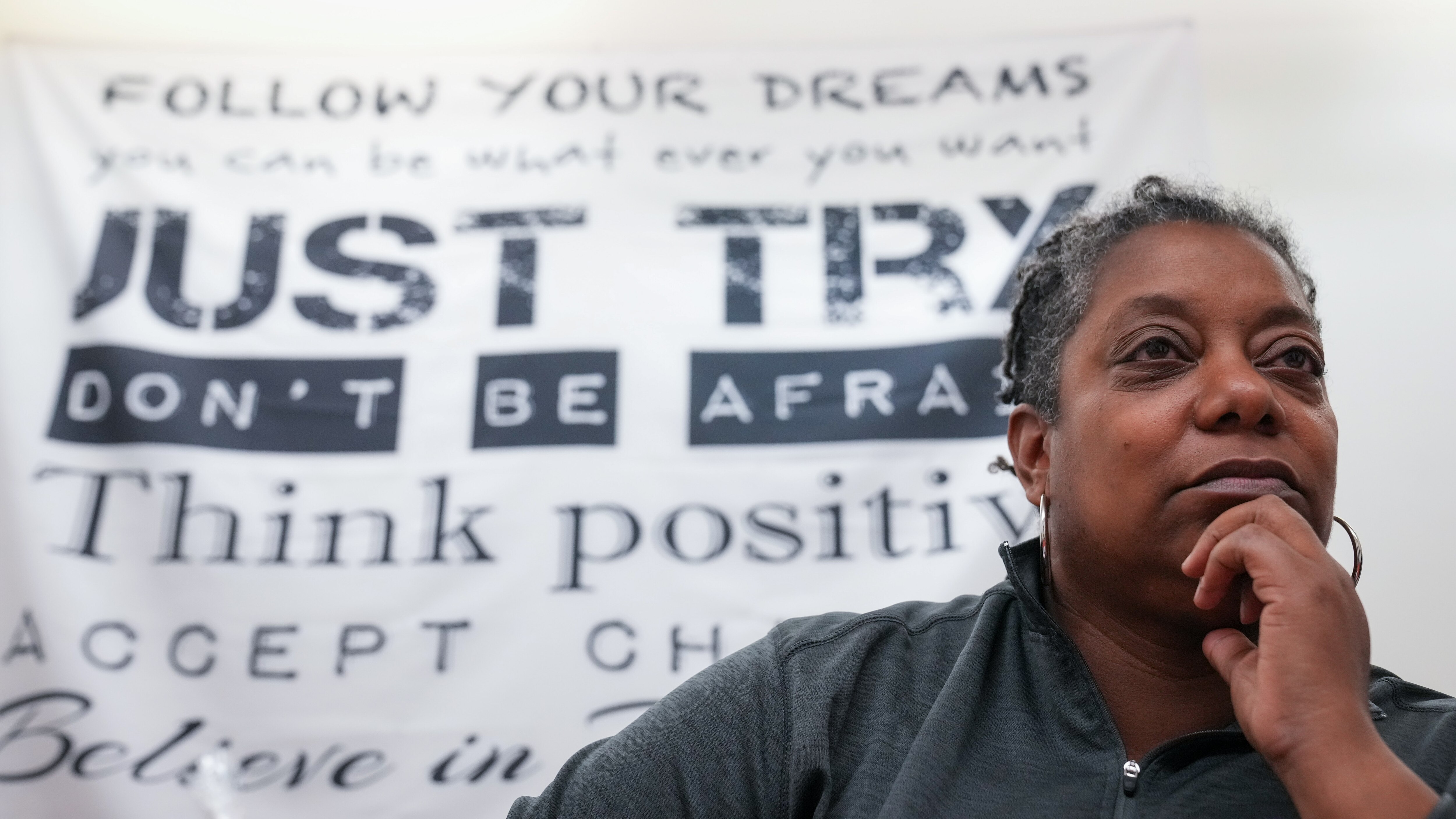 LaWanda Wilson, principal of Bluford Drew Jemison STEM Academy, is interviewed inside the school on Friday, Dec. 8, 2023.