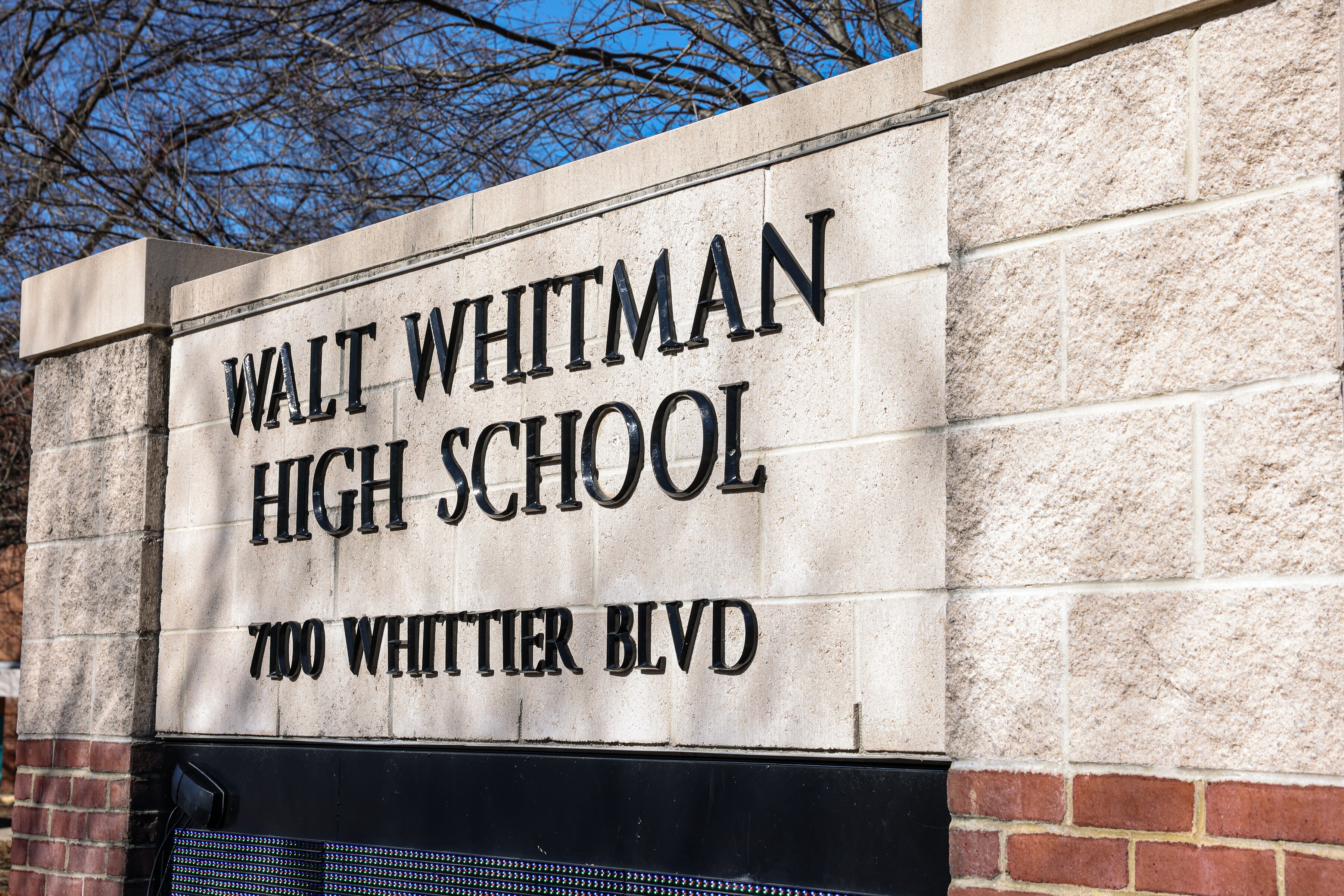 Montgomery County Police charged a 16-year-old Walt Whitman High School student after he allegedly brought a gun to school on Wednesday. 
