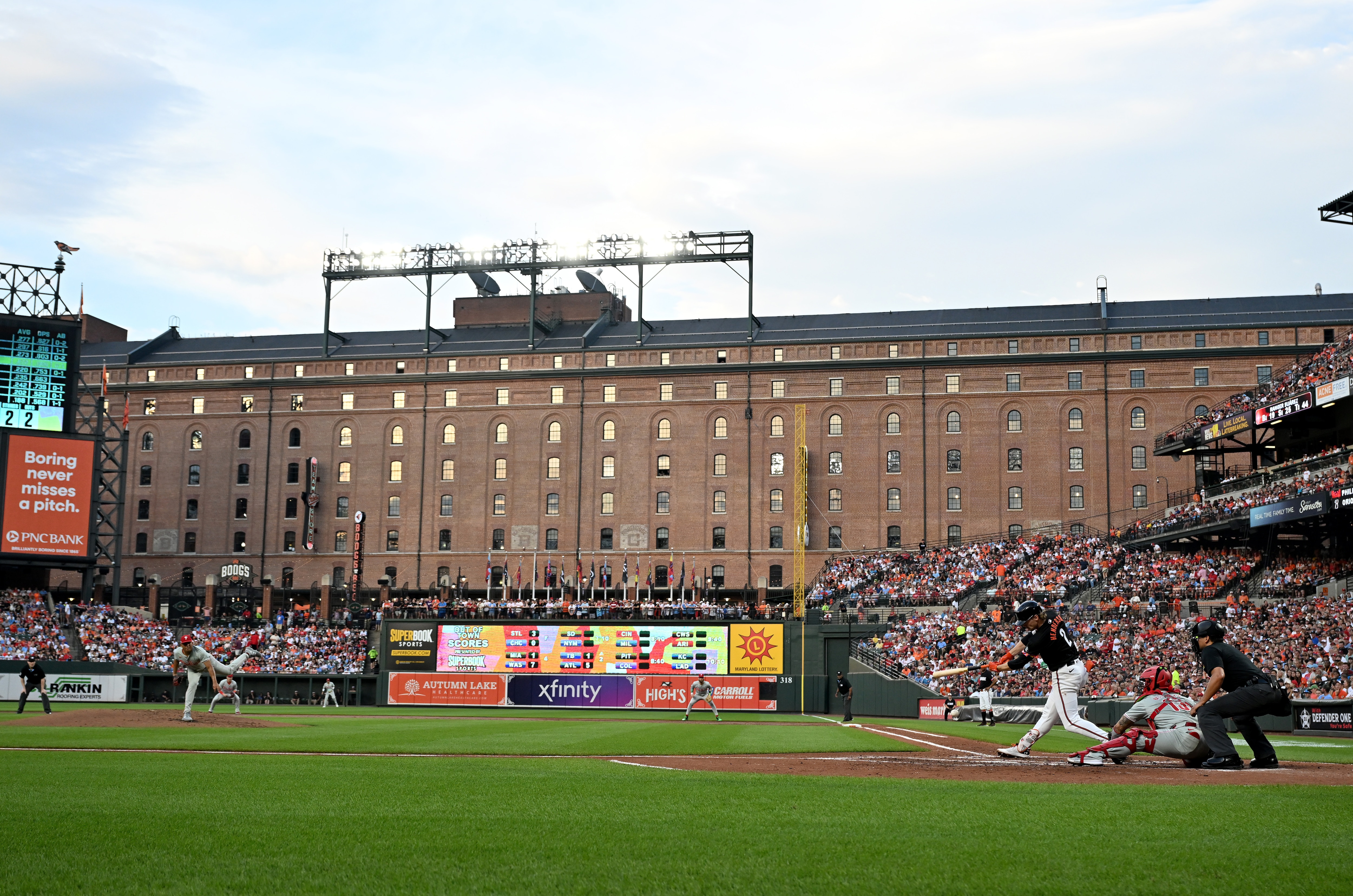 No one has ever hit the B&O Warehouse with a home run ball during a game in 33 years.
