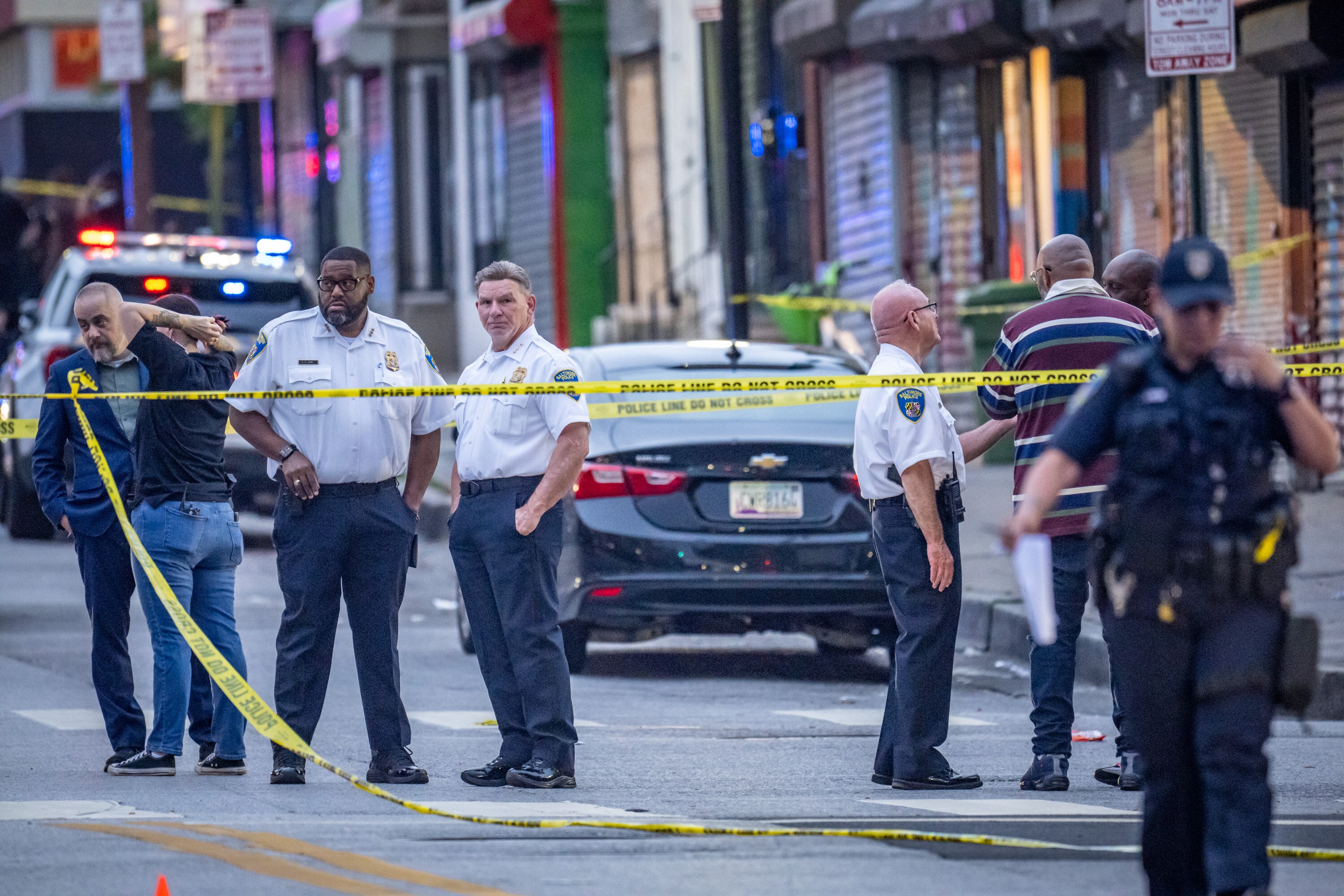 The man who police shot Tuesday evening died shortly after 11 p.m., the Baltimore Police Department said Wednesday.