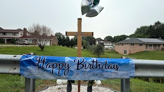 Brad Hopkins put up a cross where his son, Gavin Hopkins, 20, died in a motorcycle crash. The Maryland State Highway Administration has since removed it.