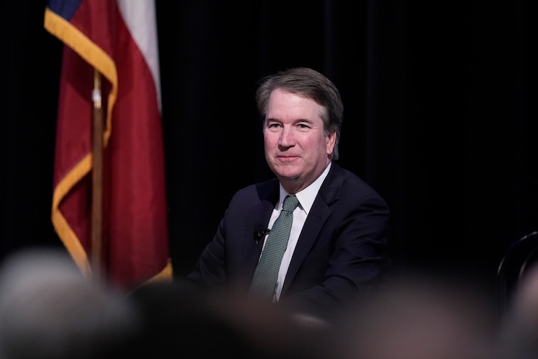 U.S. Supreme Court Justice Brett Kavanaugh speaks during judicial conference, Friday, May 10, 2024, in Austin, Texas.