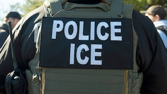 FILE - A U.S. Immigration and Customs Enforcement officer listens during a briefing, Jan. 27, 2025, in Silver Spring, Md.