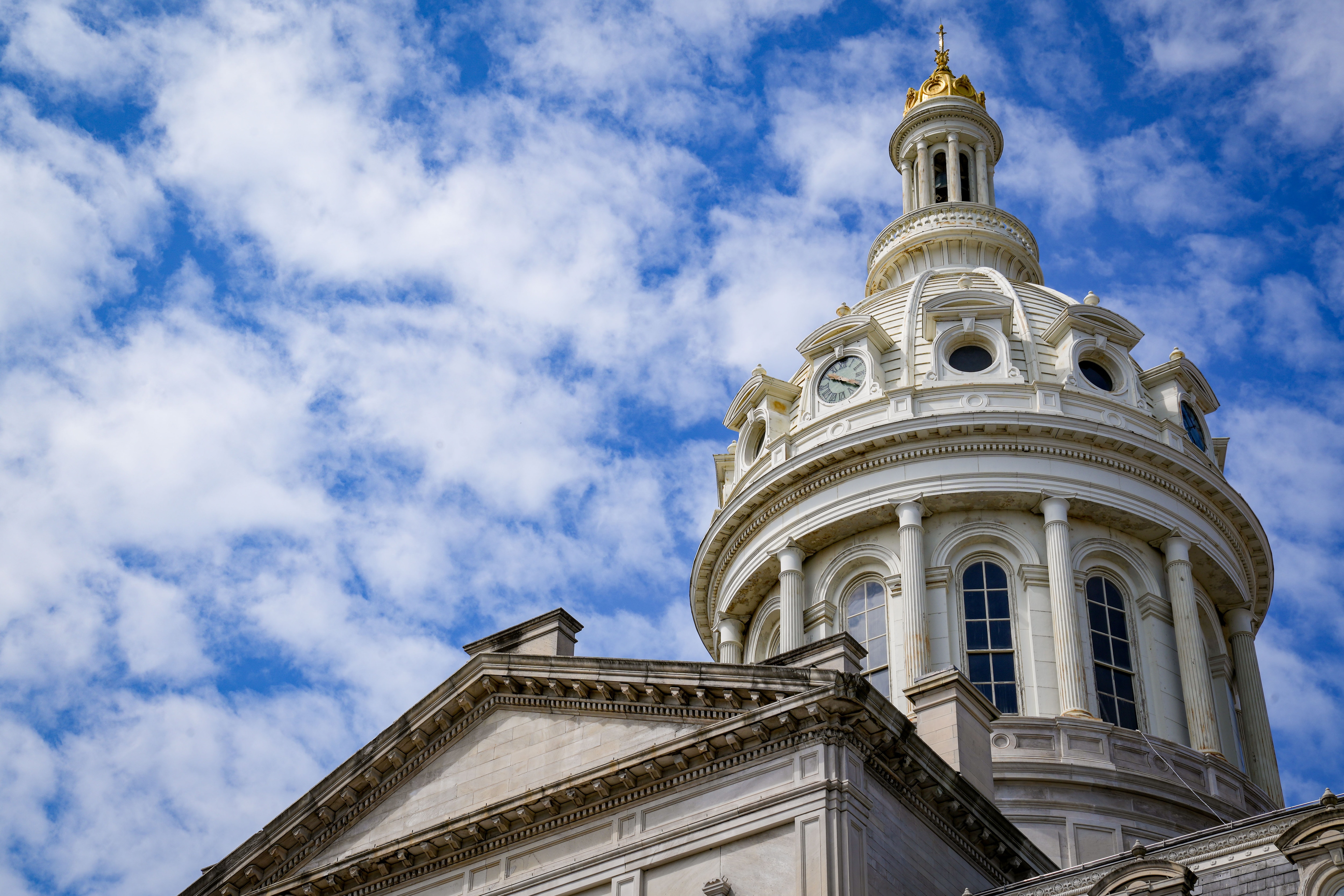 The dome of Baltimore City Hall on August 17, 2022.