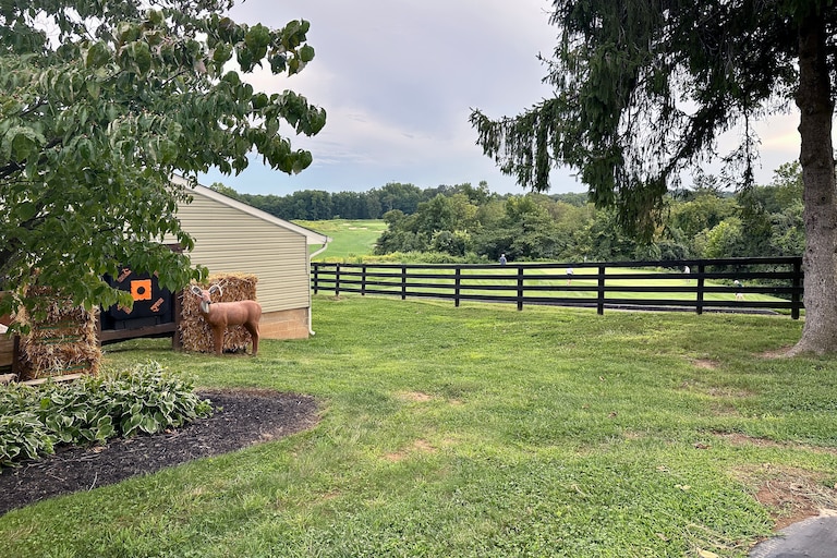 FRIDAY. SEPTEMBER 4, 2026 - A shed on Bryan Cornell’s property sits beside the 14th hole of a golf course where the owner has proposed a hyperscale data center campus.