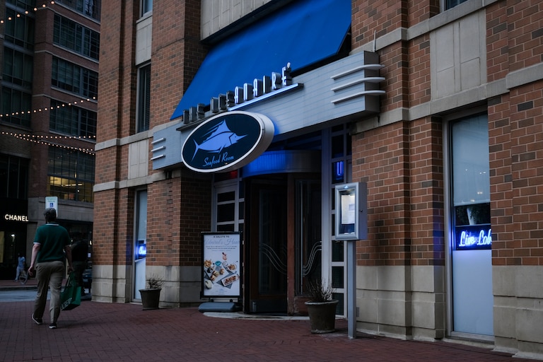 The Oceanaire Seafood Room at 801 Aliceanna Street near Harbor Point in Baltimore.