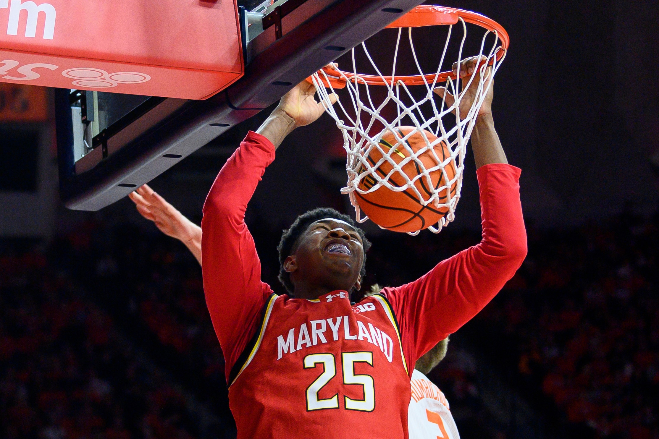 Derik Queen, pictured against Illinois, had 29 points and 15 rebounds Sunday against Rutgers.