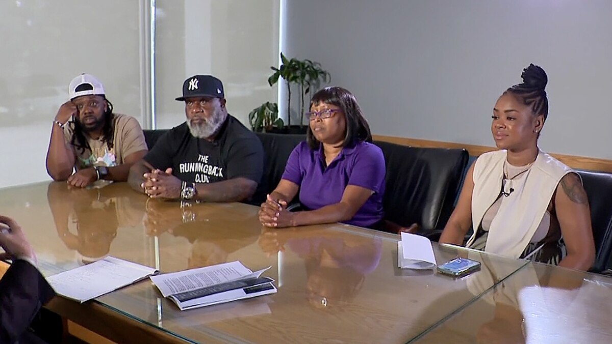 From left, Jermaine Melvin, Cedric Benning Jr., Valerie Hall-Butler and Camrie Hilton are former instructors for Leaders of Tomorrow Youth Center and four of eight plaintiffs suing the Baltimore City Public Schools and a contracted nonprofit for months worth of payments they have yet to receive.