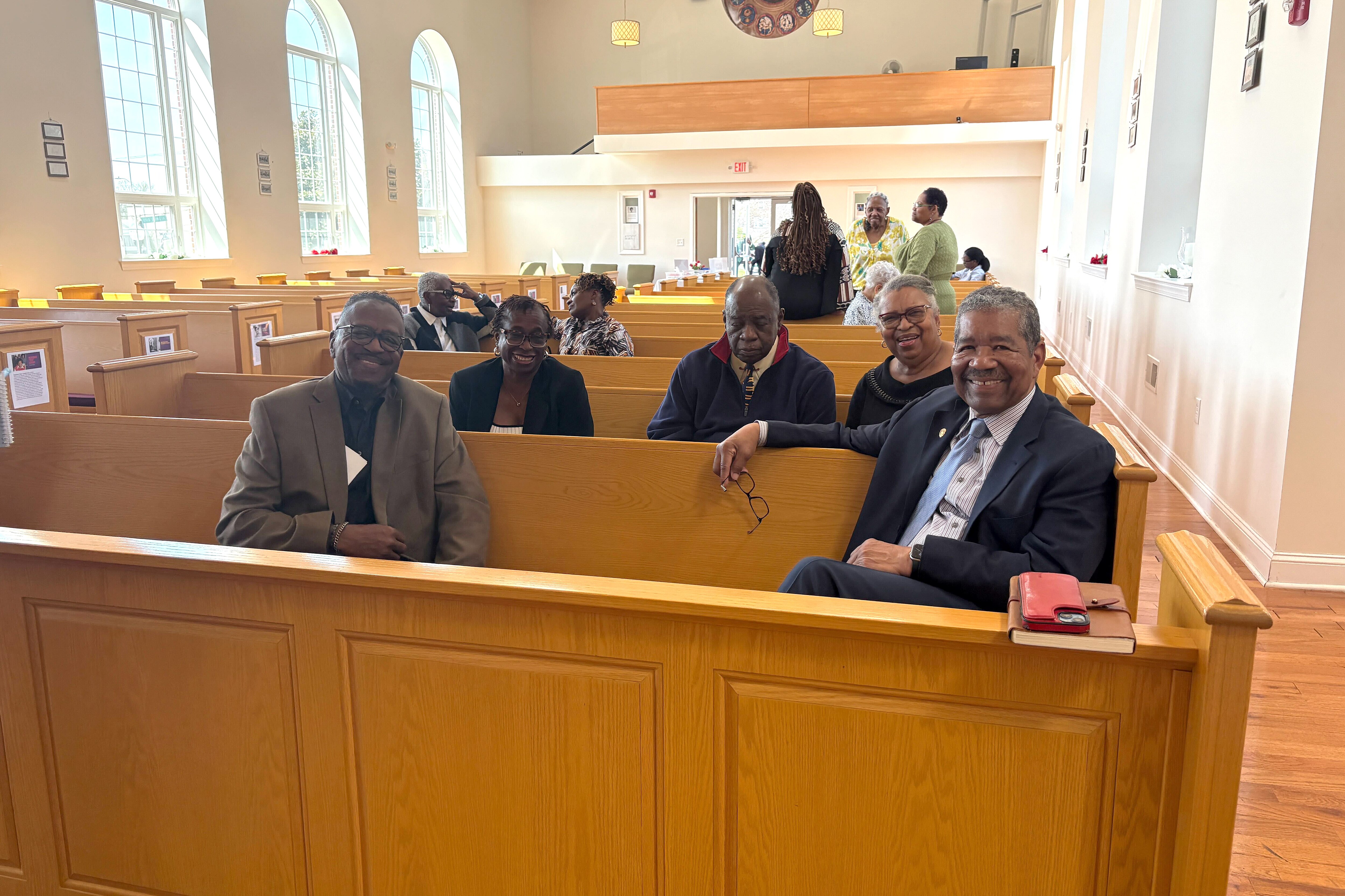 Members of Northwood-Appold United Methodist Church banded together to help pay the church’s January and February Baltimore Gas and Electric bill. From left to right: Al Napper, Nancy Green, Mike Wells, Johanne White, Richard Perry