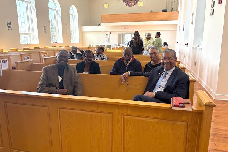 Members of Northwood-Appold United Methodist Church banded together to help pay the church’s January and February Baltimore Gas and Electric bill. From left to right: Al Napper, Nancy Green, Mike Wells, Johanne White, Richard Perry