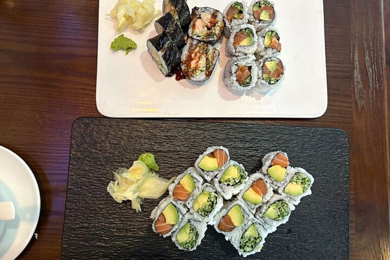 At Sushi Tendou in Fulton, diners can choose from a select list of sushi rolls and enjoy their lunch with either soup or salad.