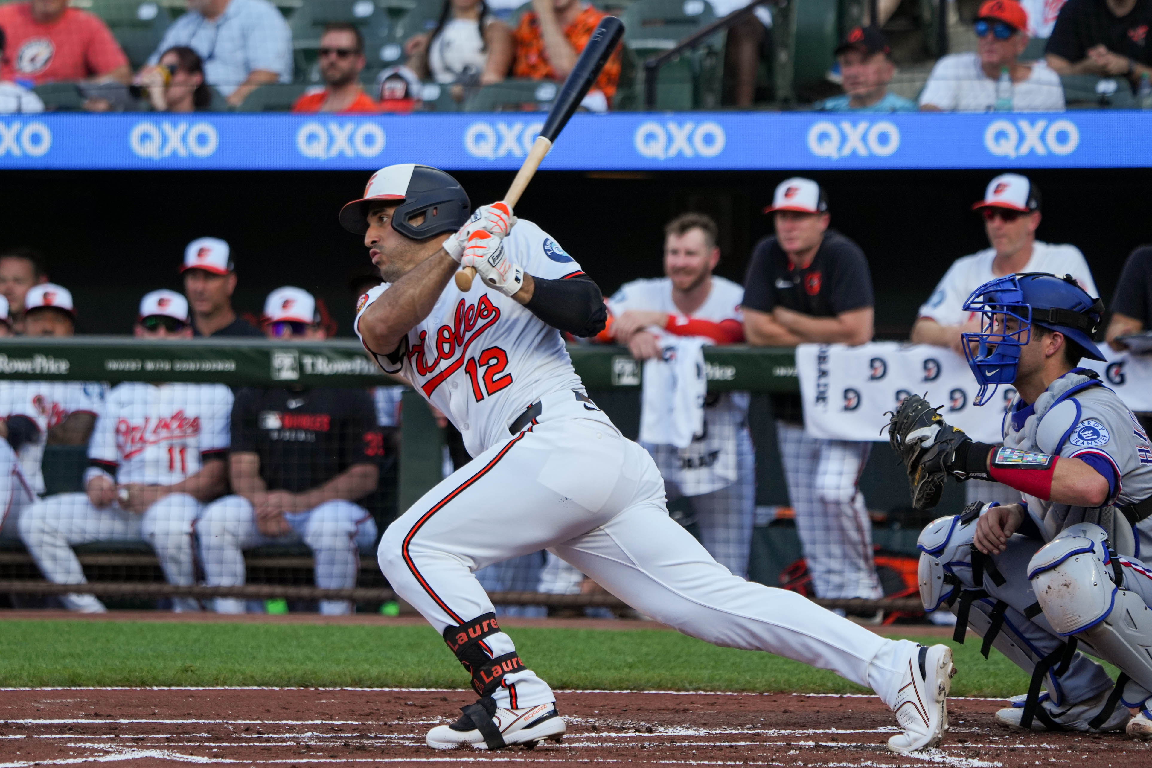 Orioles outfielder Ramón Laureano shares the team lead with 14 home runs.