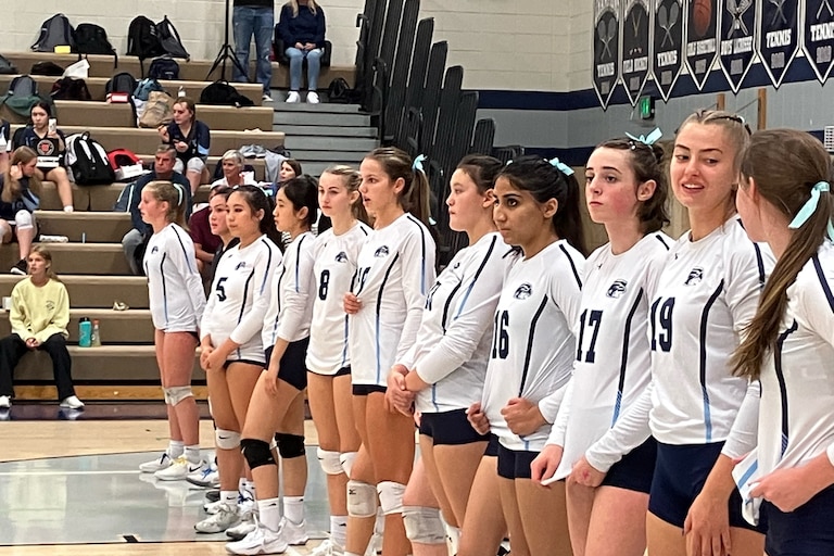 The River Hill volleyball lined up with confidence and then executed in a three set sweep of Marriotts Ridge on Thursday.