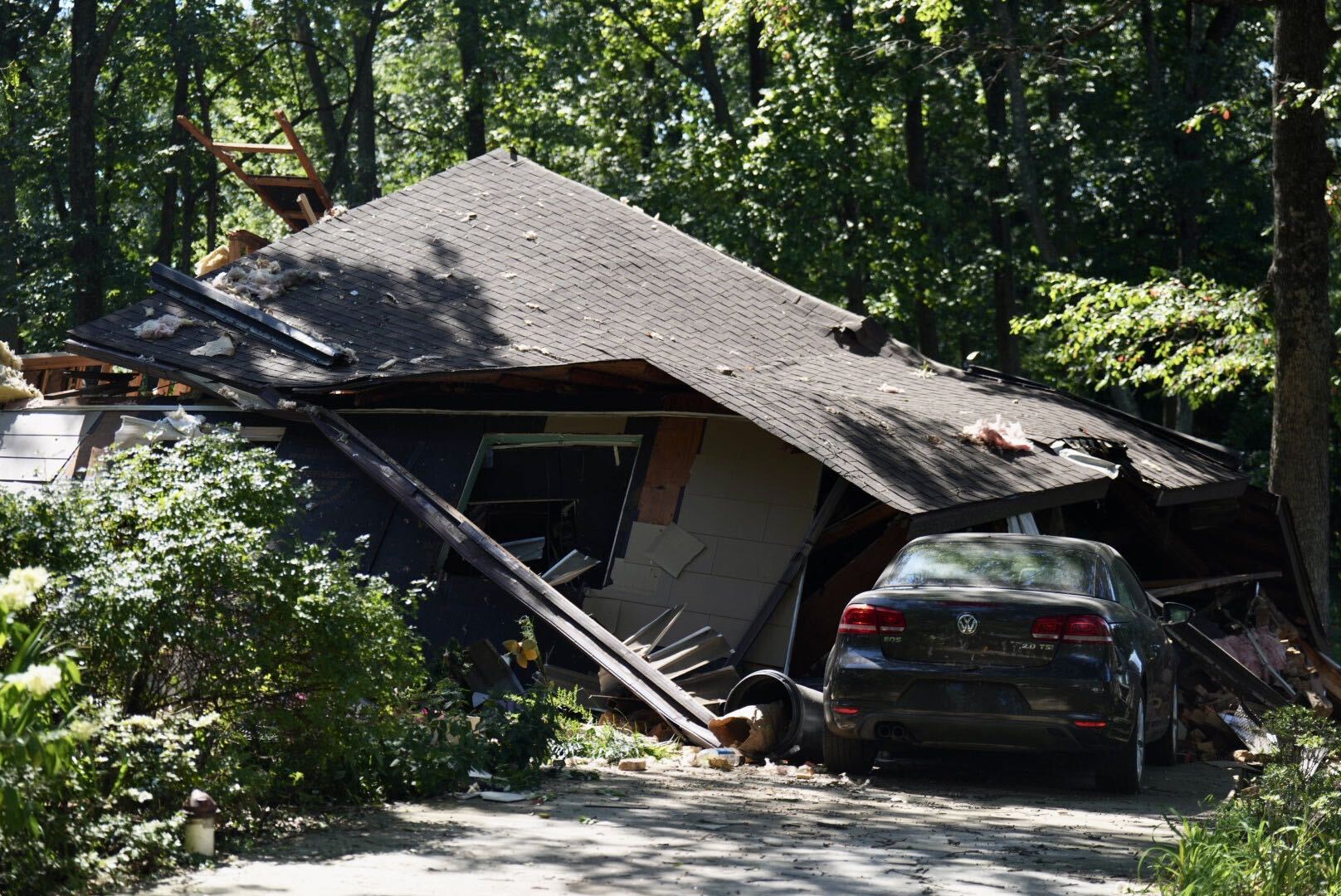 WEDNESDAY, AUGUST 19, 2026 - After a fatal home explosion outside of Annapolis, emergency rescue officials block access to the home as they assess the damage.