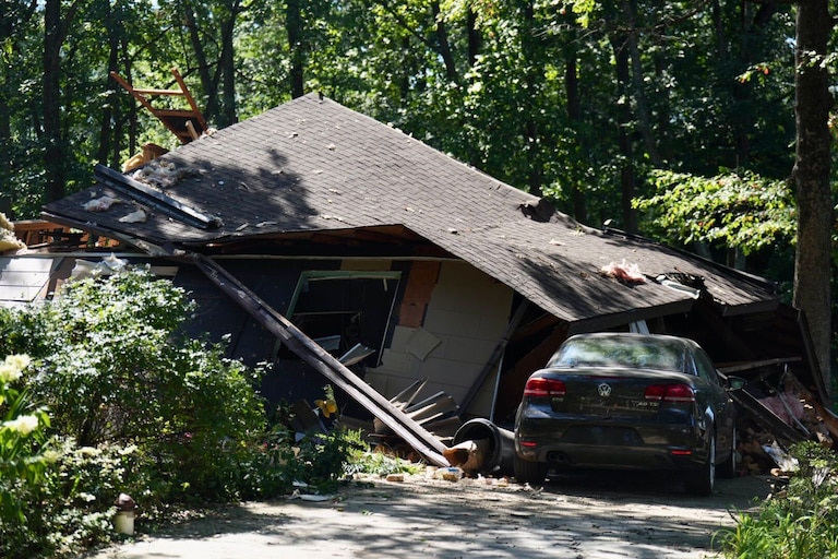 WEDNESDAY, AUGUST 19, 2026 - After a fatal home explosion outside of Annapolis, emergency rescue officials block access to the home as they assess the damage.