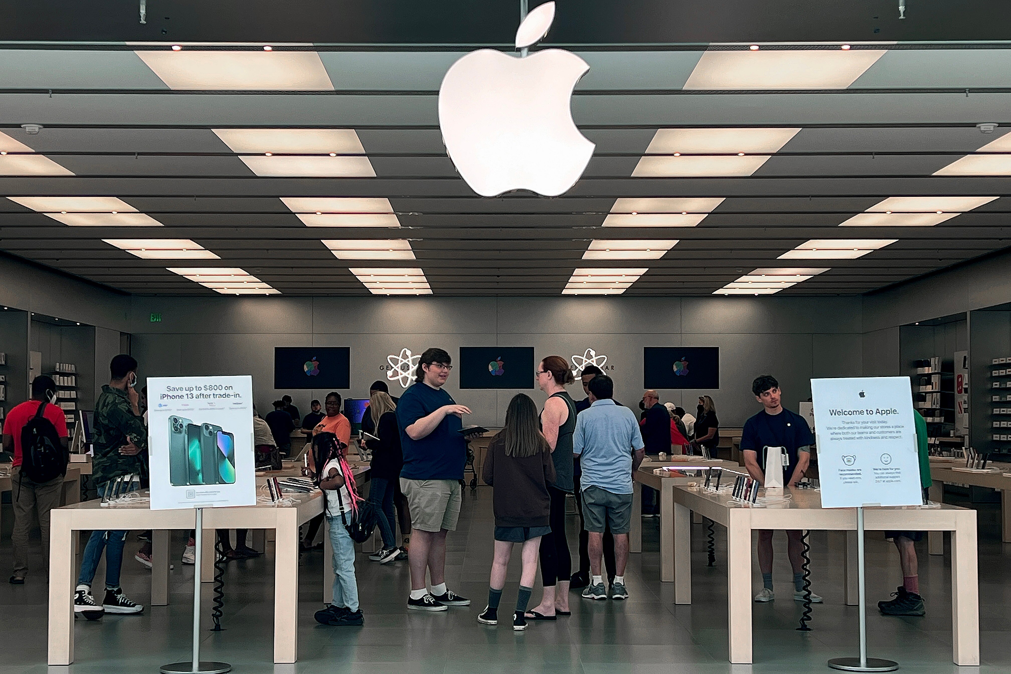 Workers at the Towson Apple store have secured a union contract, the first of its kind in the country.