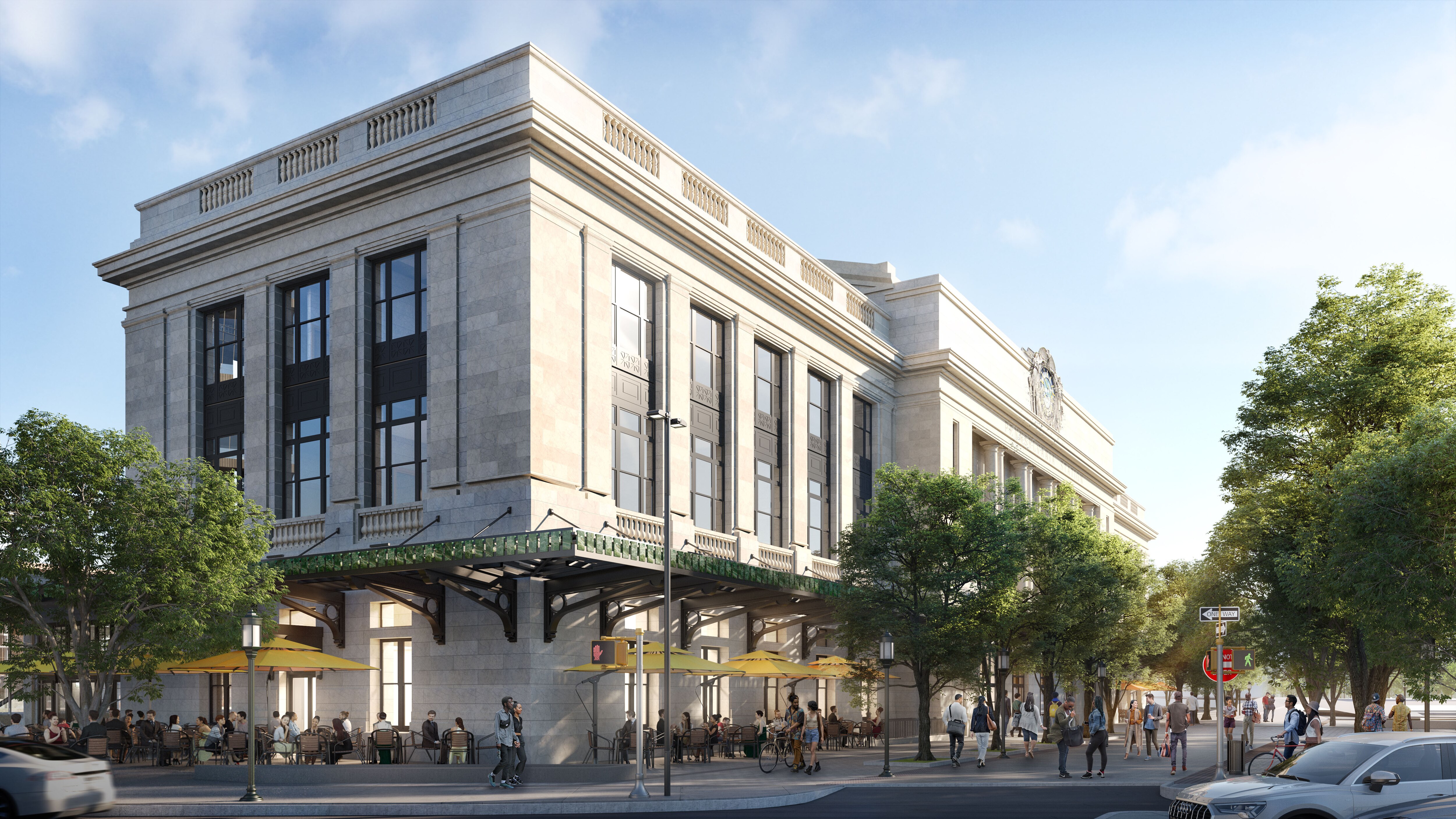 Rendering of Penn Station plaza.