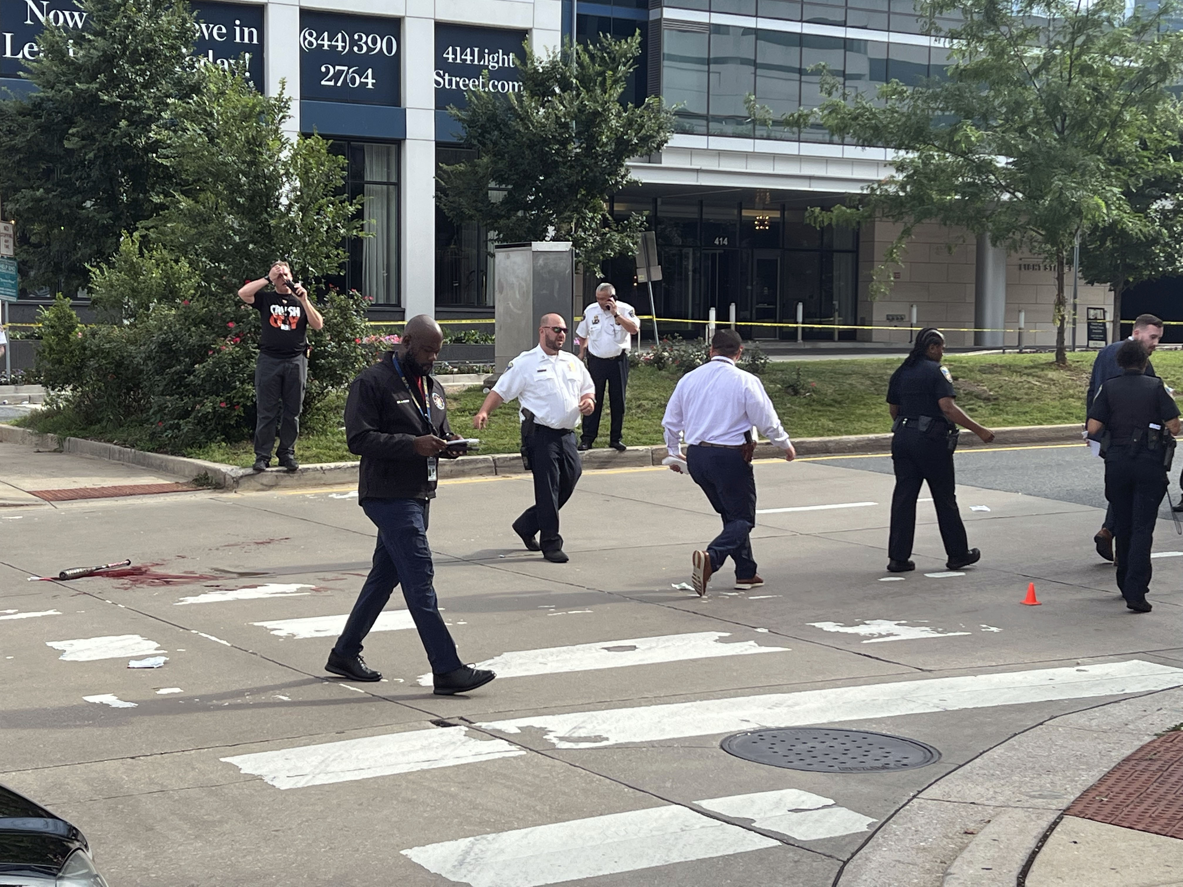 Police respond to Conway and Light Streets for a possible shooting.