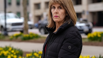Isabel Mercedes Cumming, Baltimore City's Inspector General, sits for a portrait in War Memorial Plaza on Monday, March 13.