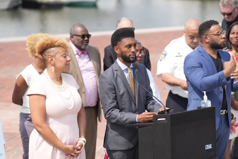 The mayor announced the city's strategy for teen violence this summer, including enforcement of the youth curfew, at a press conference this afternoon on May 24, 2023.