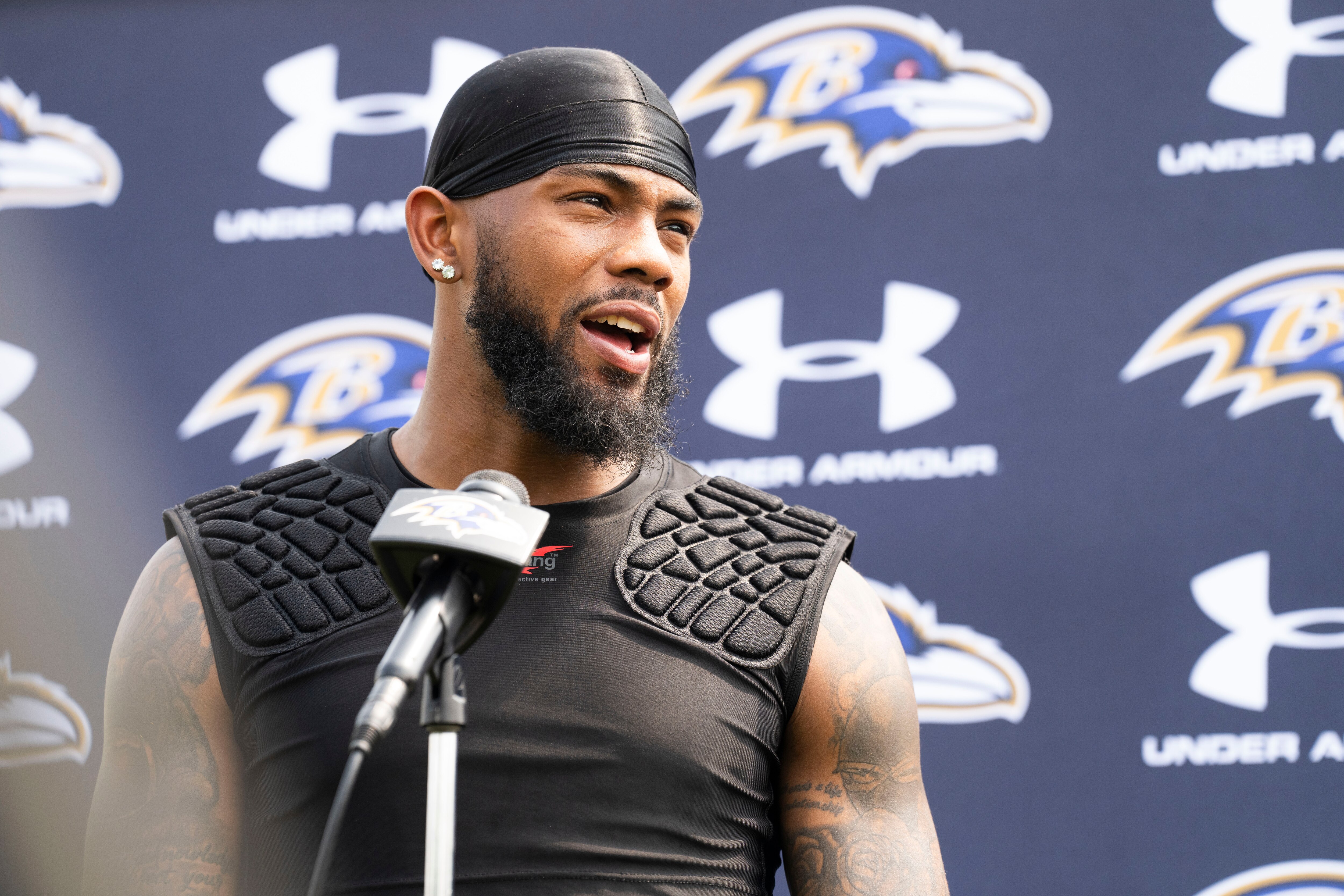 Wide receiver Rashod Bateman has caught 138 passes for 1,923 yards and 13 touchdowns as a Raven.