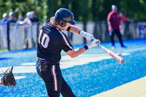 Curley's Harry Middlebrooks connects for a single in the second inning of Friday's MIAA A Conference baseball contest against Loyola. The senior went 4-for-5 with 3 RBI as the No. 8 Friars defeated the fifth-ranked Dons, 14-9, in Towson.