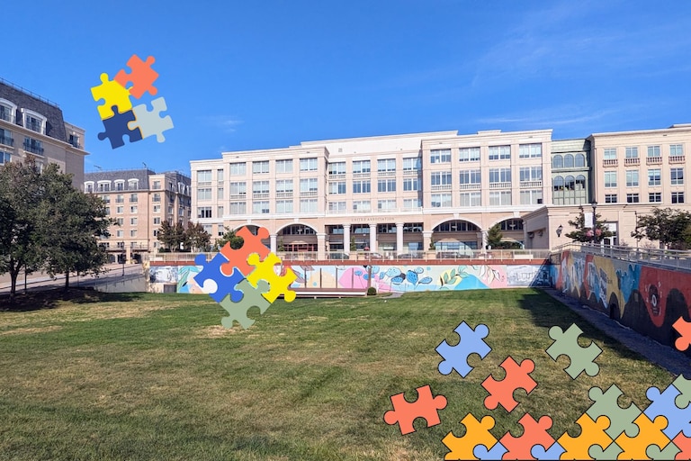 The .8 acre lot at Park Place in downtown Annapolis was empty on Sept. 17, 2024 in Annapolis. The developer of the mixed-use complex set aside the land for a performing arts center.