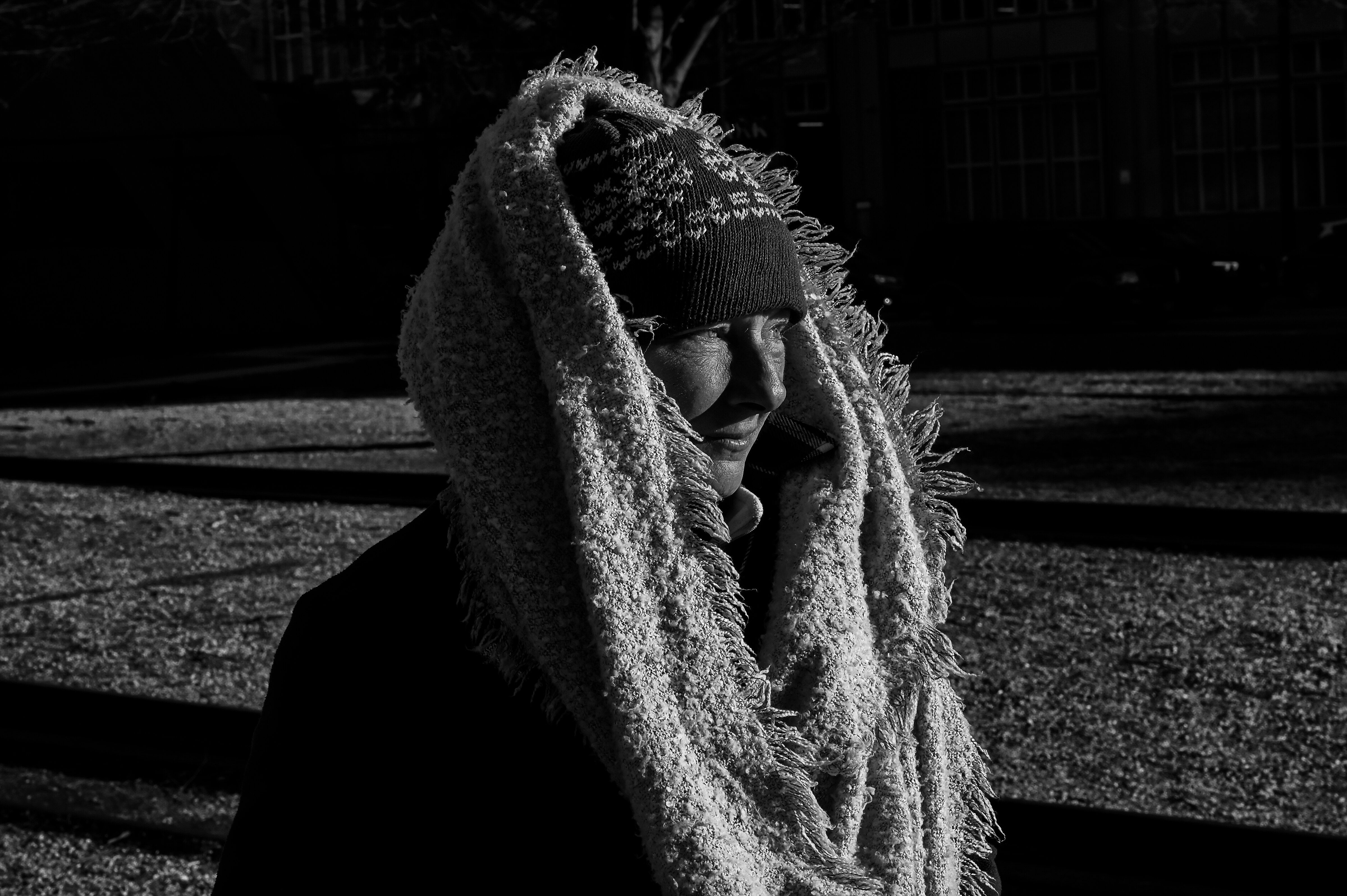 Michelle, known as Sunshine on the street, has been cleaning up Baltimore's Holocaust Memorial for the past 15 years despite the cold weather.