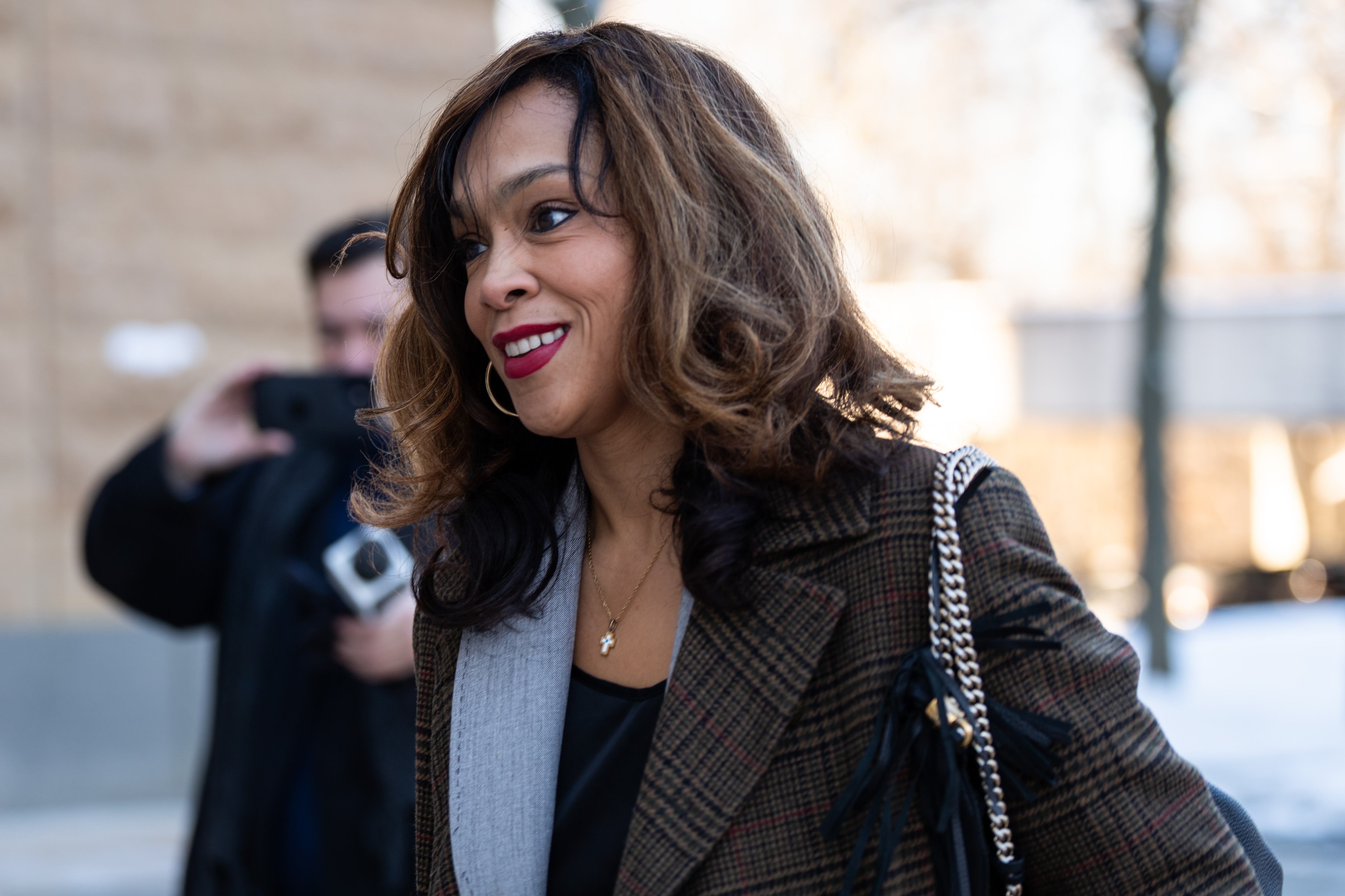 Former Baltimore State’s Attorney Marilyn Mosby enters U.S. District Court in Greenbelt on Wednesday for jury selection in her mortgage fraud trial.