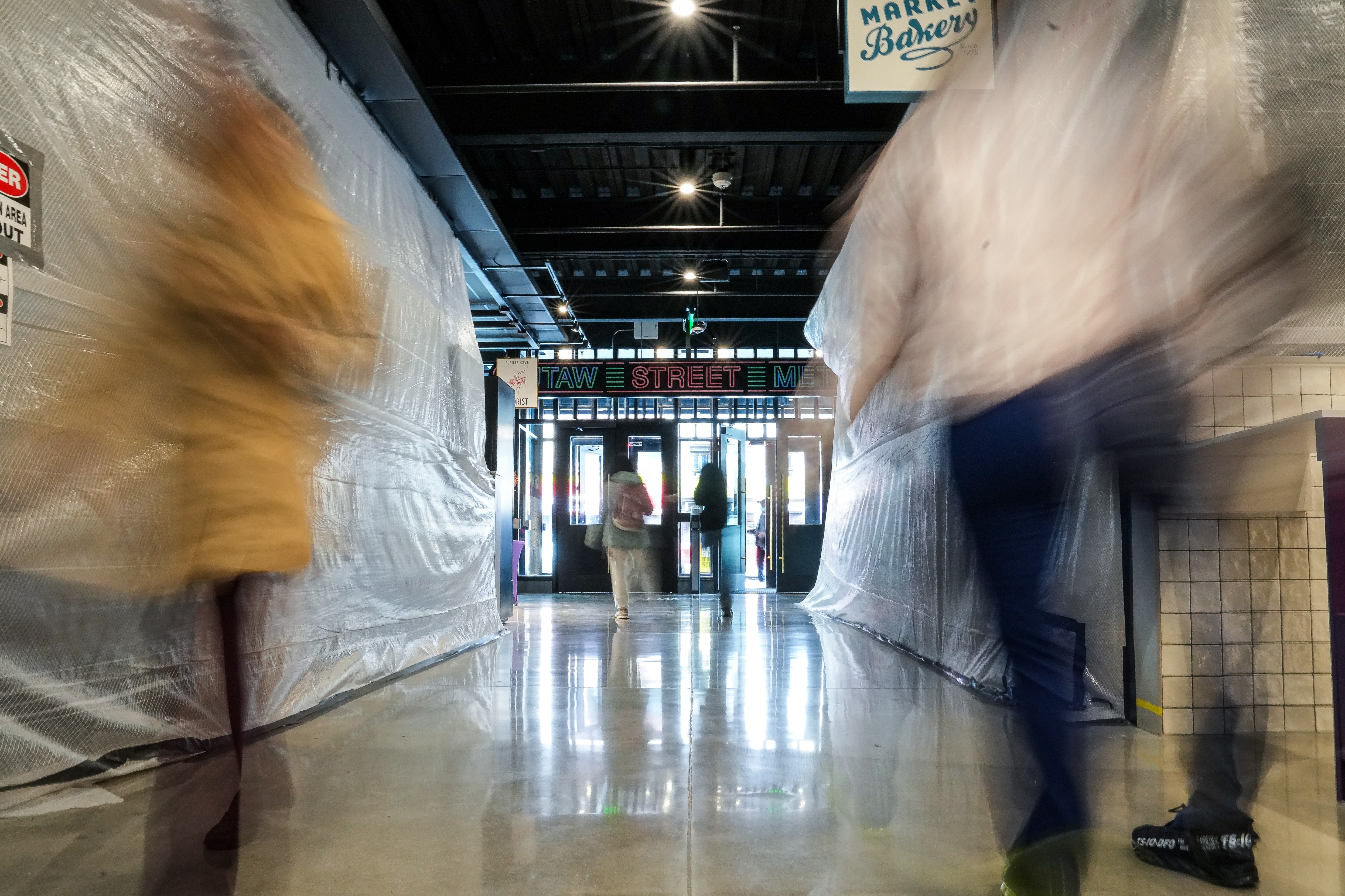 The curious and hungry, both turned out in strong numbers at the opening of the new Lexington Market. While much of the market was still under construction a couple of vendors were able to accept customers.