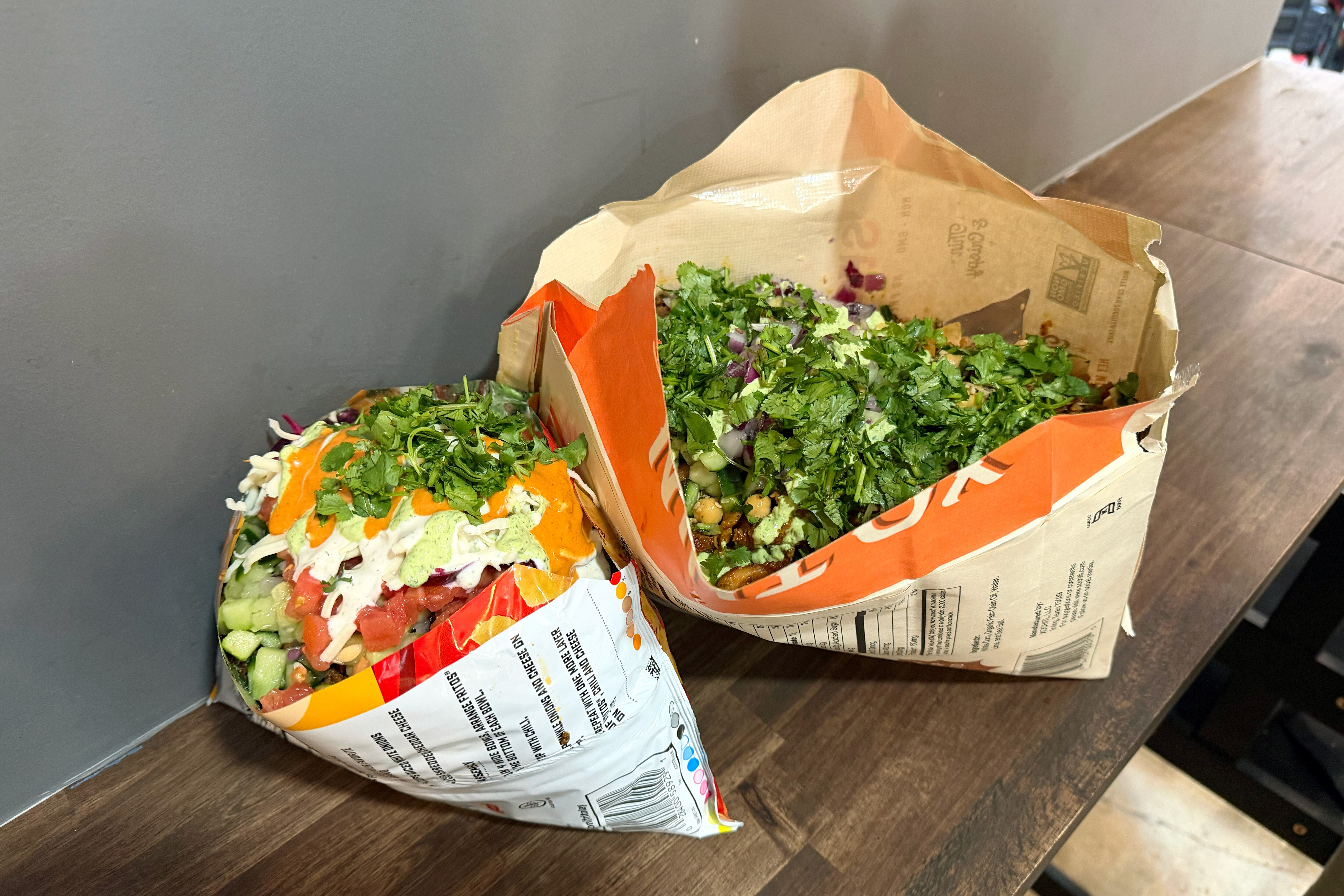 Flavor Hive, which opened Feb. 12 in Rockville, built its viral fame on walking taco bags where customers bring in their own bag of chips and add on rice, meat and other toppings. The Banner brought a bag of Fritos and Xochitl sea salt chips as test subjects.