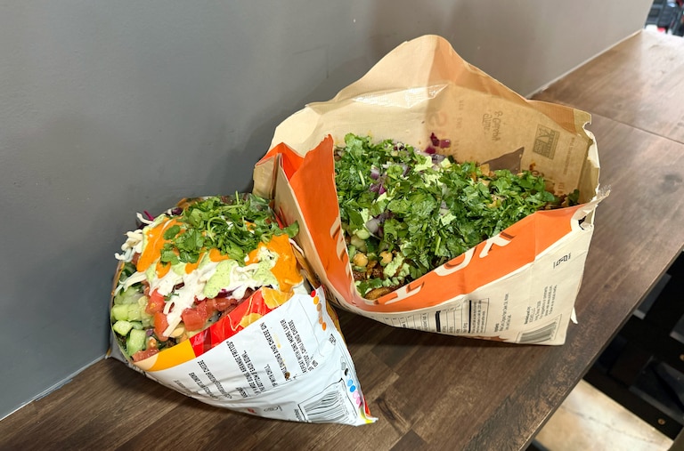 Flavor Hive, which opened Feb. 12 in Rockville, built its viral fame on walking taco bags where customers bring in their own bag of chips and add on rice, meat and other toppings. The Banner brought a bag of Fritos and Xochitl sea salt chips as test subjects.