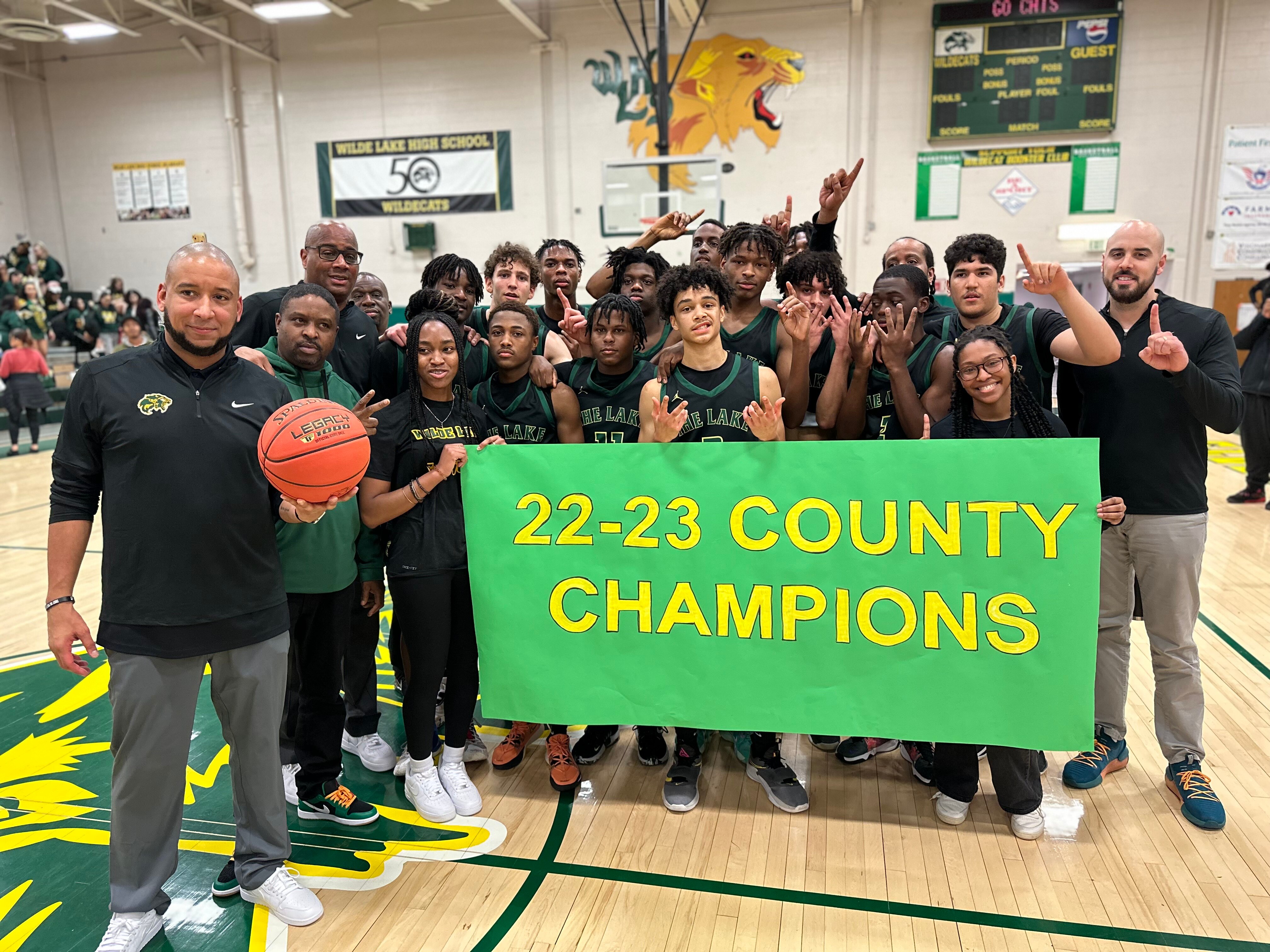 For the first time in four decades, Wilde Lake's boys basketball team are Howard County champions. The Wildecats secured the crown with a 65-55 victory over Glenelg in Columbia Thursday evening.