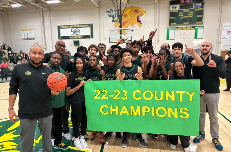 For the first time in four decades, Wilde Lake's boys basketball team are Howard County champions. The Wildecats secured the crown with a 65-55 victory over Glenelg in Columbia Thursday evening.
