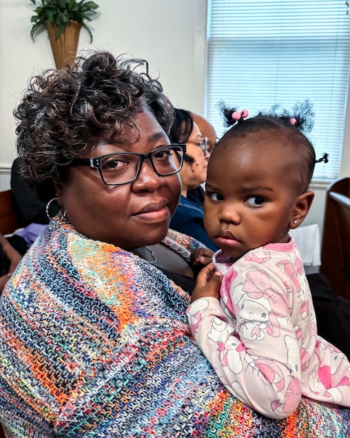 SUNDAY, APRIL 26, 2026 - Ayana Cephas Moyer holds her granddaughter, Ra’lani, who will be 2 in July.