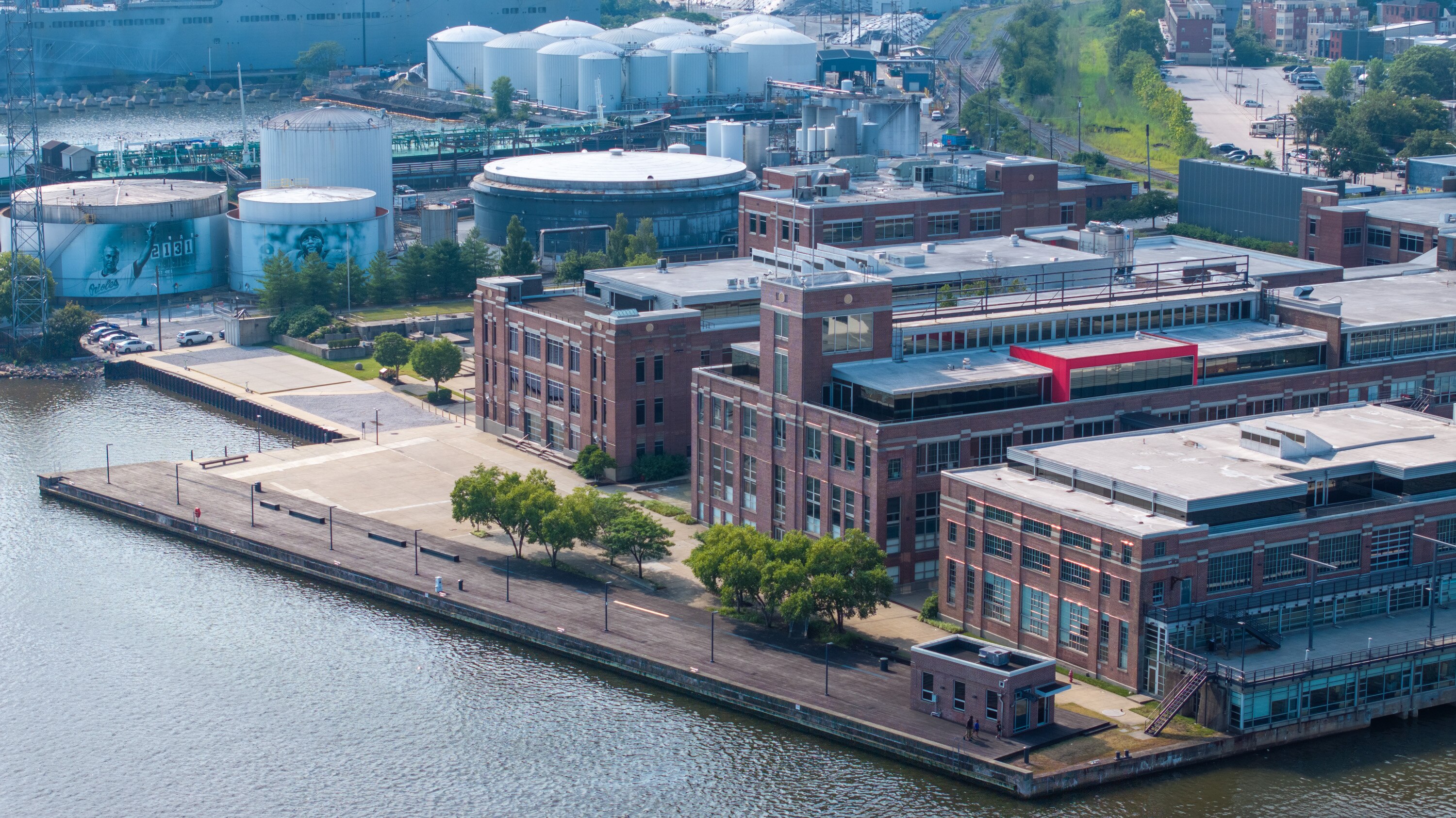Friday, Aug. 15, 2025 — Tide Point, built in 1929 as a Procter & Gamble soap manufacturing plant, was redeveloped in the early 2000s as the headquarters for Under Armour. Now it sits mostly vacant after Under Armour moved to a new headquarters in the Baltimore Peninsula development.