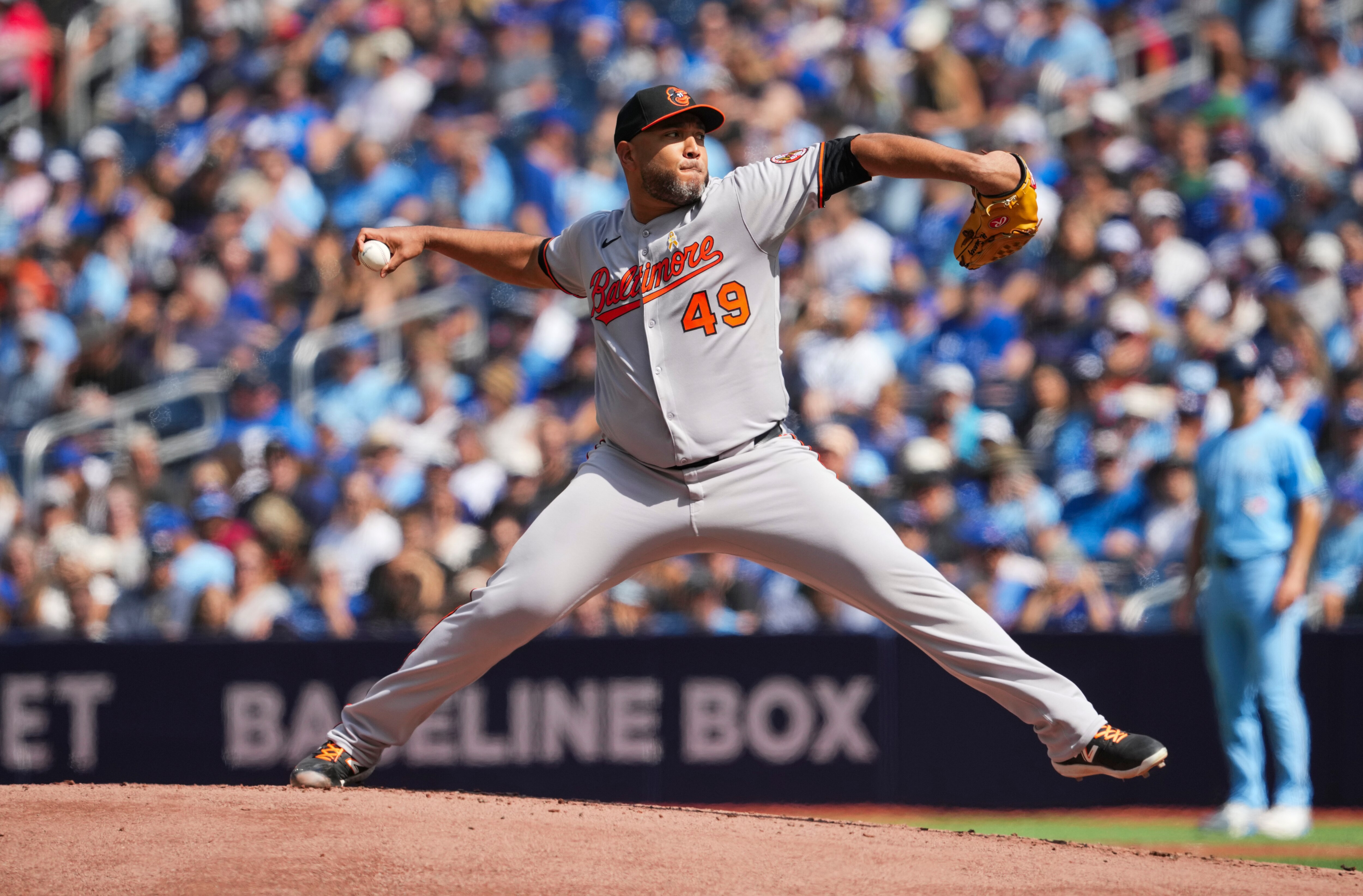 Albert Suarez struck out five Blue Jays in three innings to start a bullpen day for Orioles pitchers, but it got out of hand late in the game.