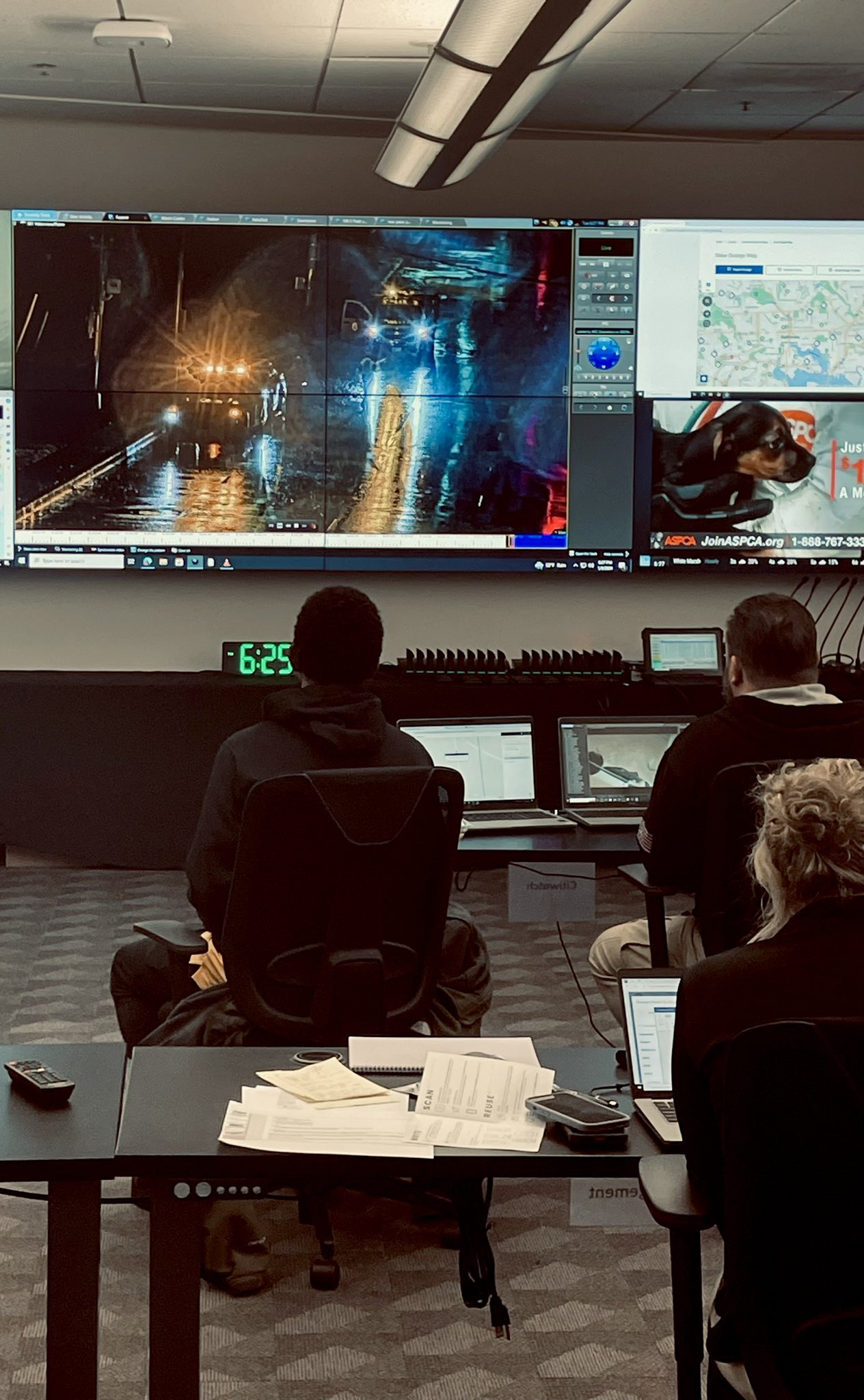 Baltimore Mayor Brandon Scott monitored heavy rains and flooding across the city on Jan. 9, 2024, from the city's Office of Emergency Management.