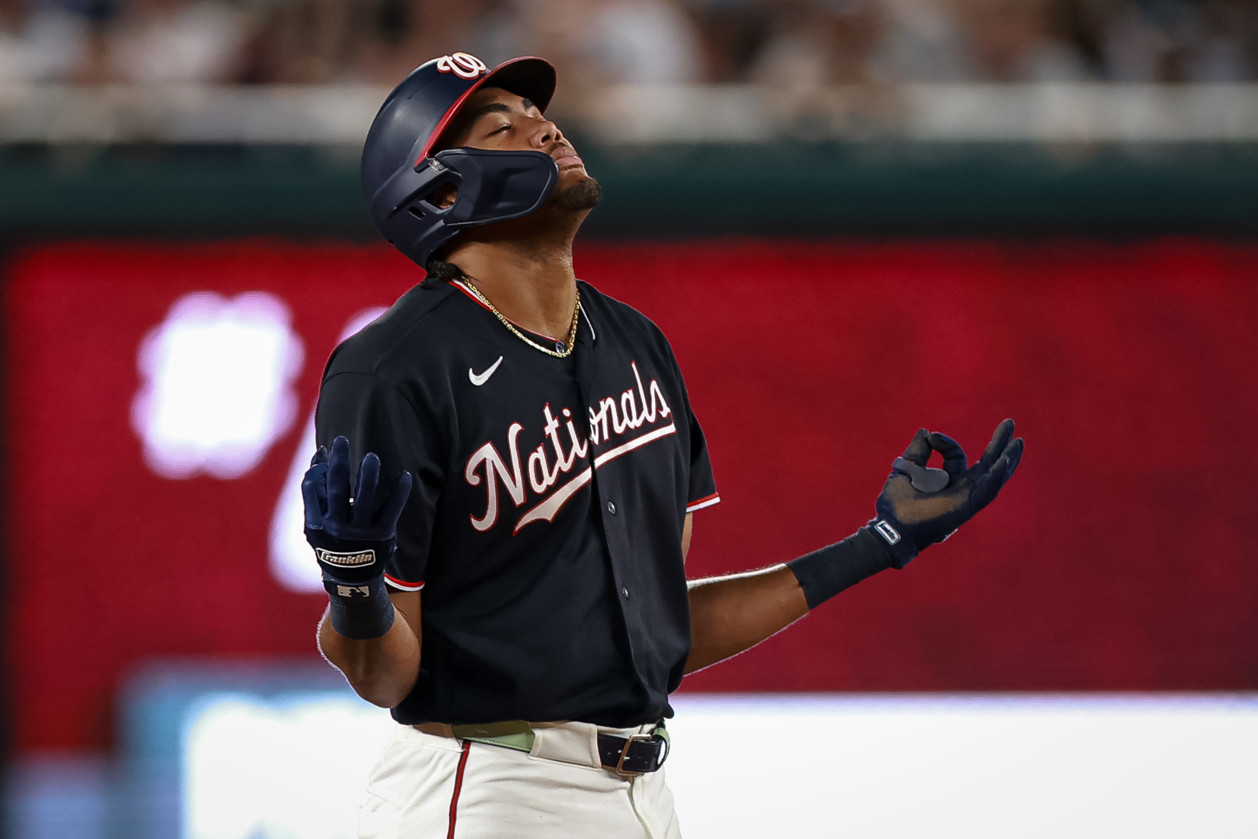 James Wood went 3-for-5 and hit his 26th home run Friday night at Nationals Park.