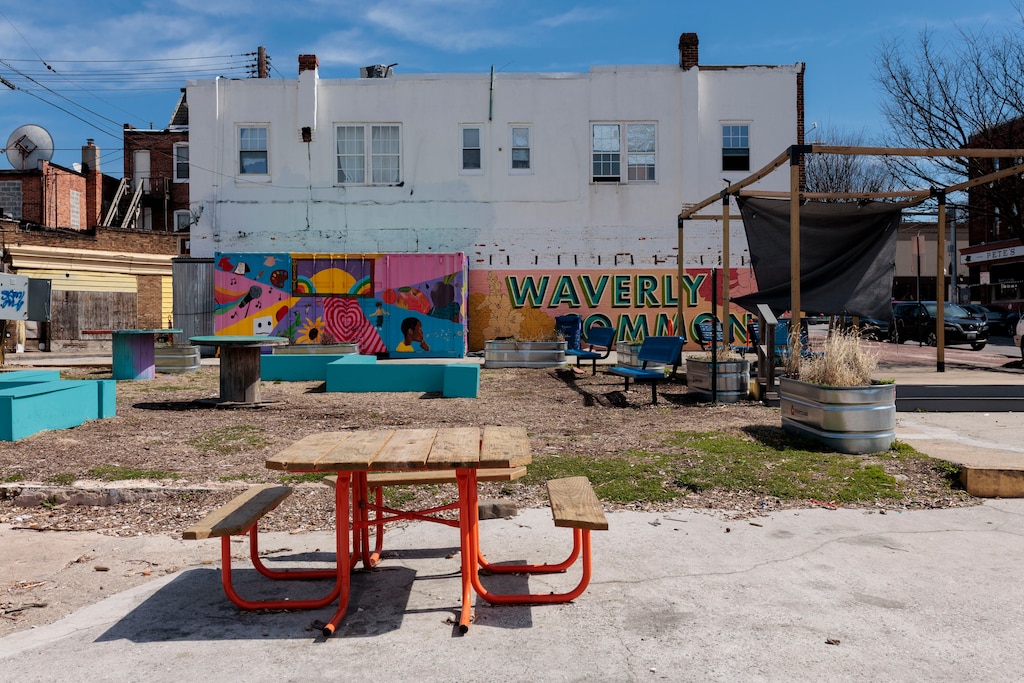 Waverly Commons in the Waverly neighborhood is one of the spaces that Waverly Main Street maintains.